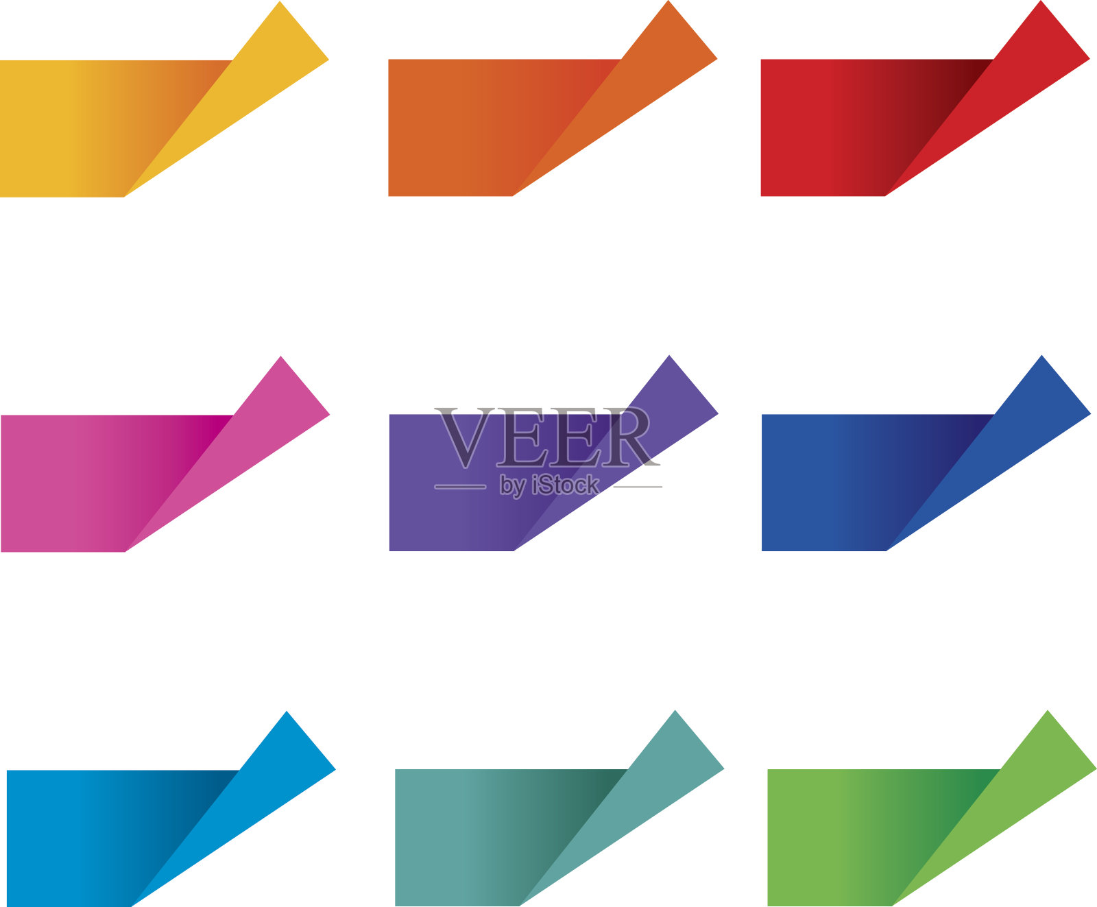 折叠标签29插画图片素材