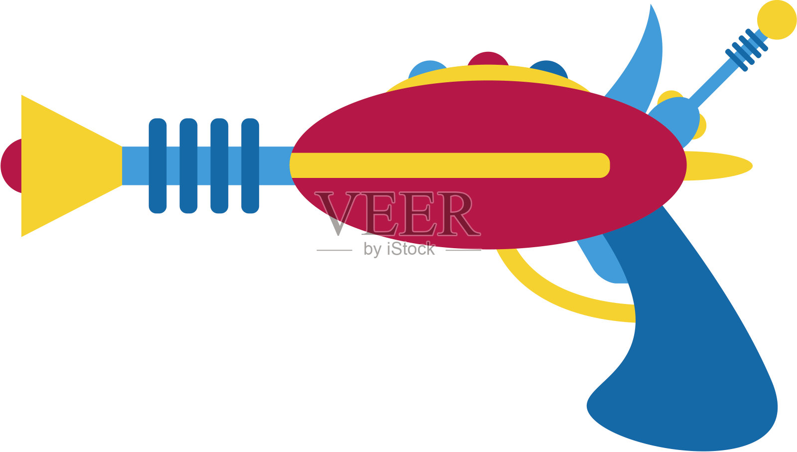 科幻射线枪插画图片素材