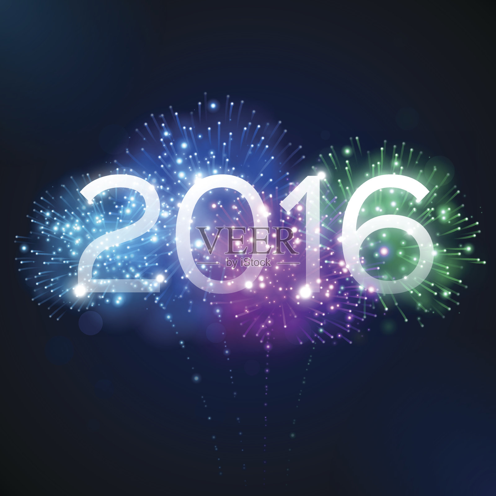 新年快乐2016插画图片素材