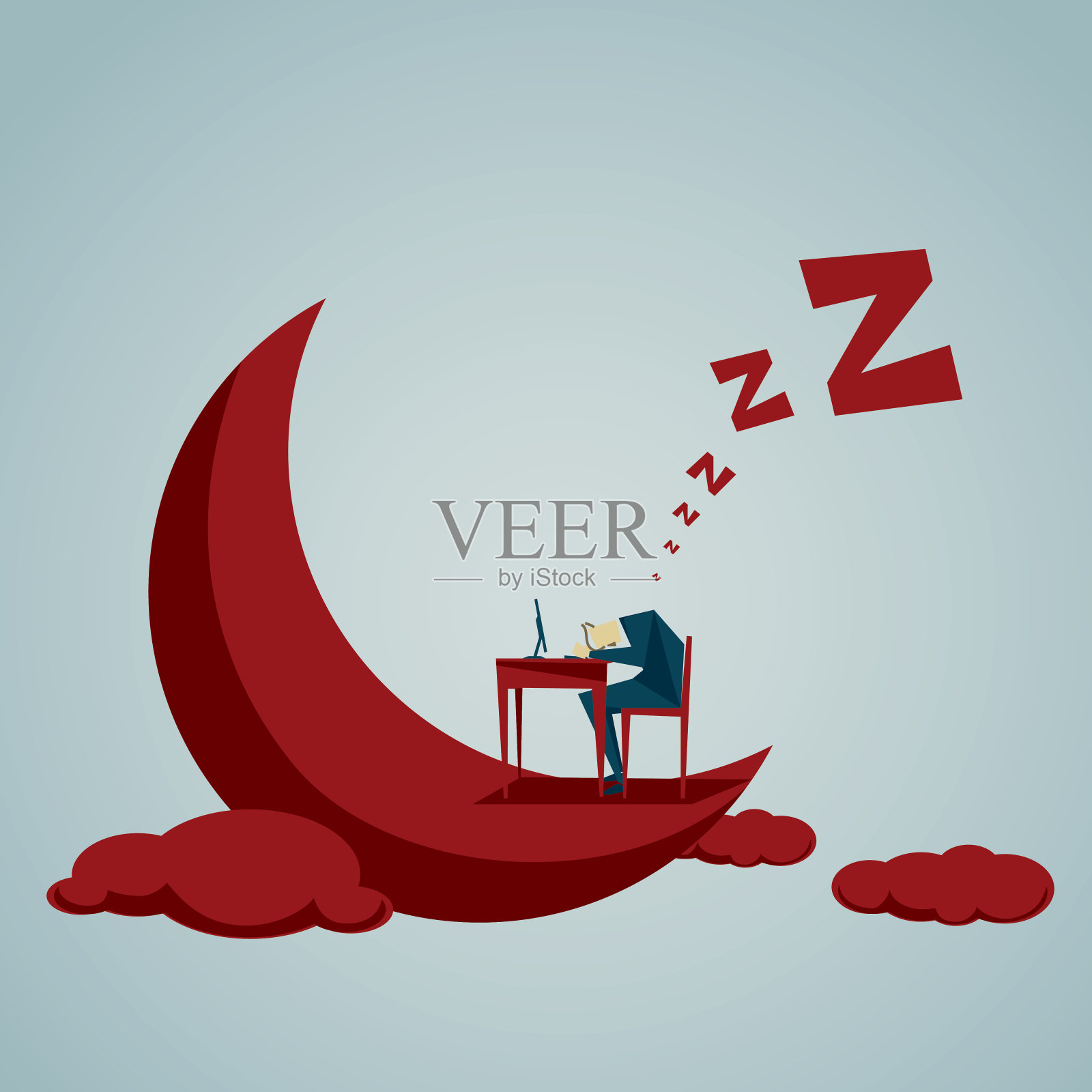 睡觉插画图片素材