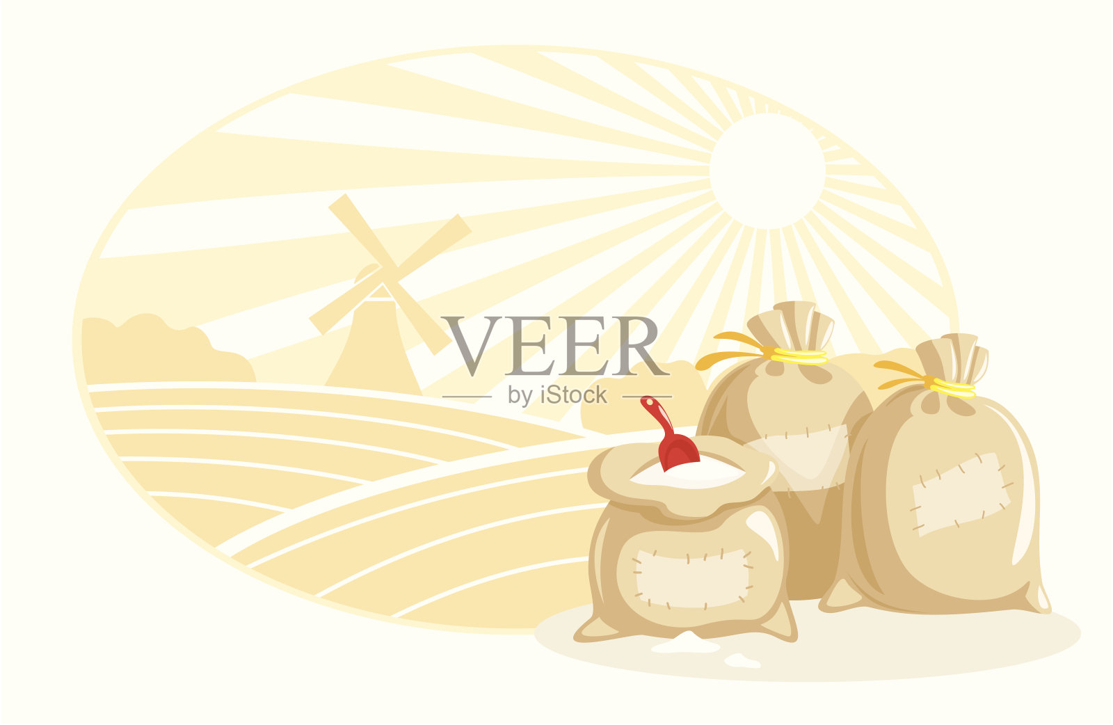 袋面粉插画图片素材