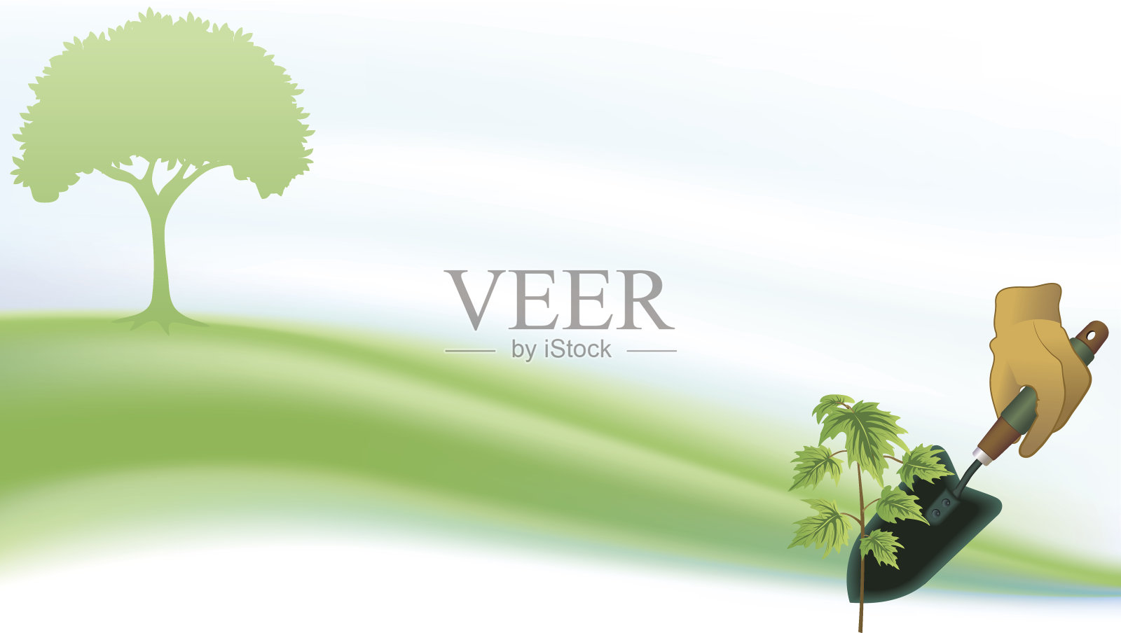 植树节横幅插画图片素材