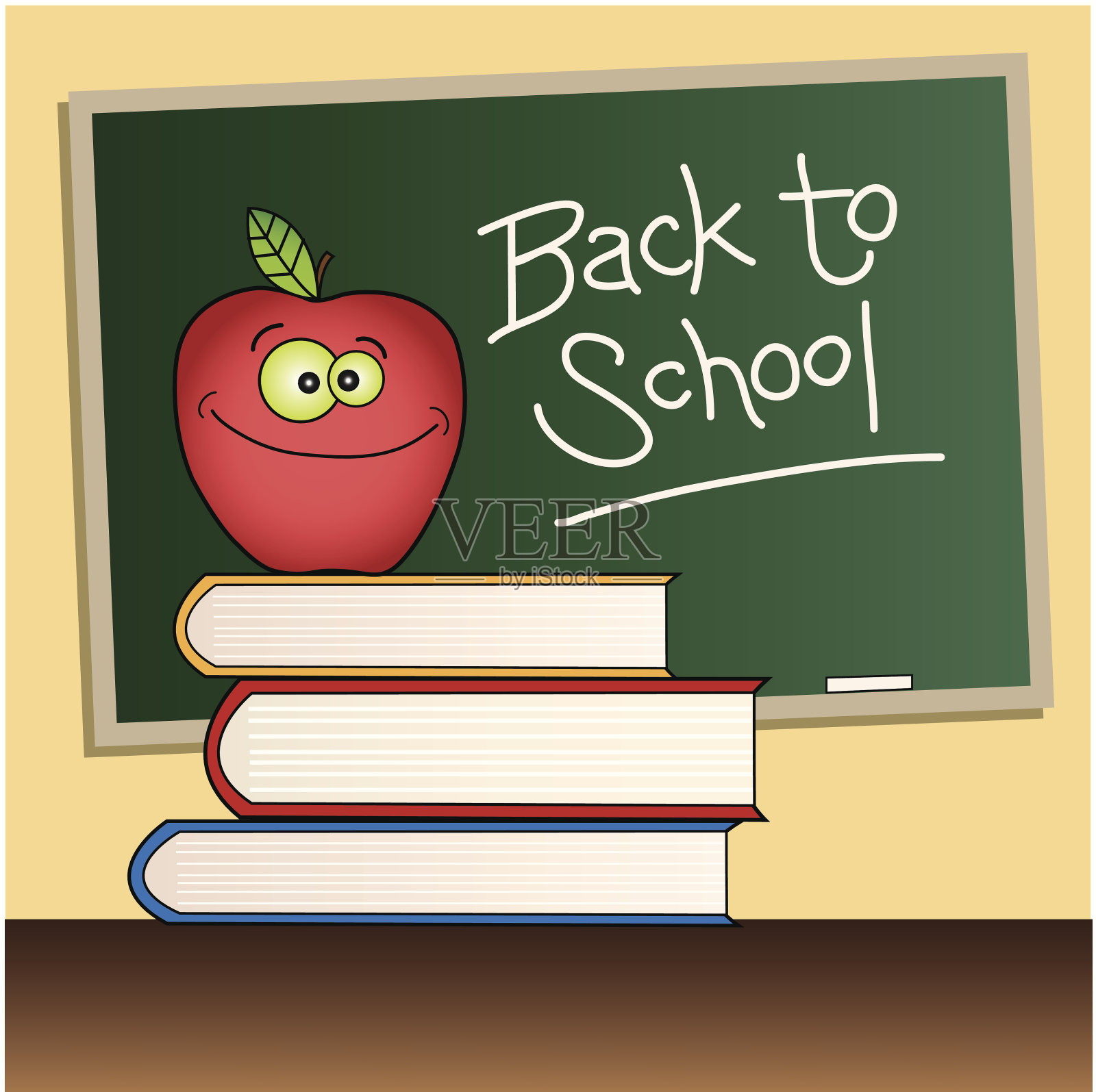 重返校园苹果插画图片素材
