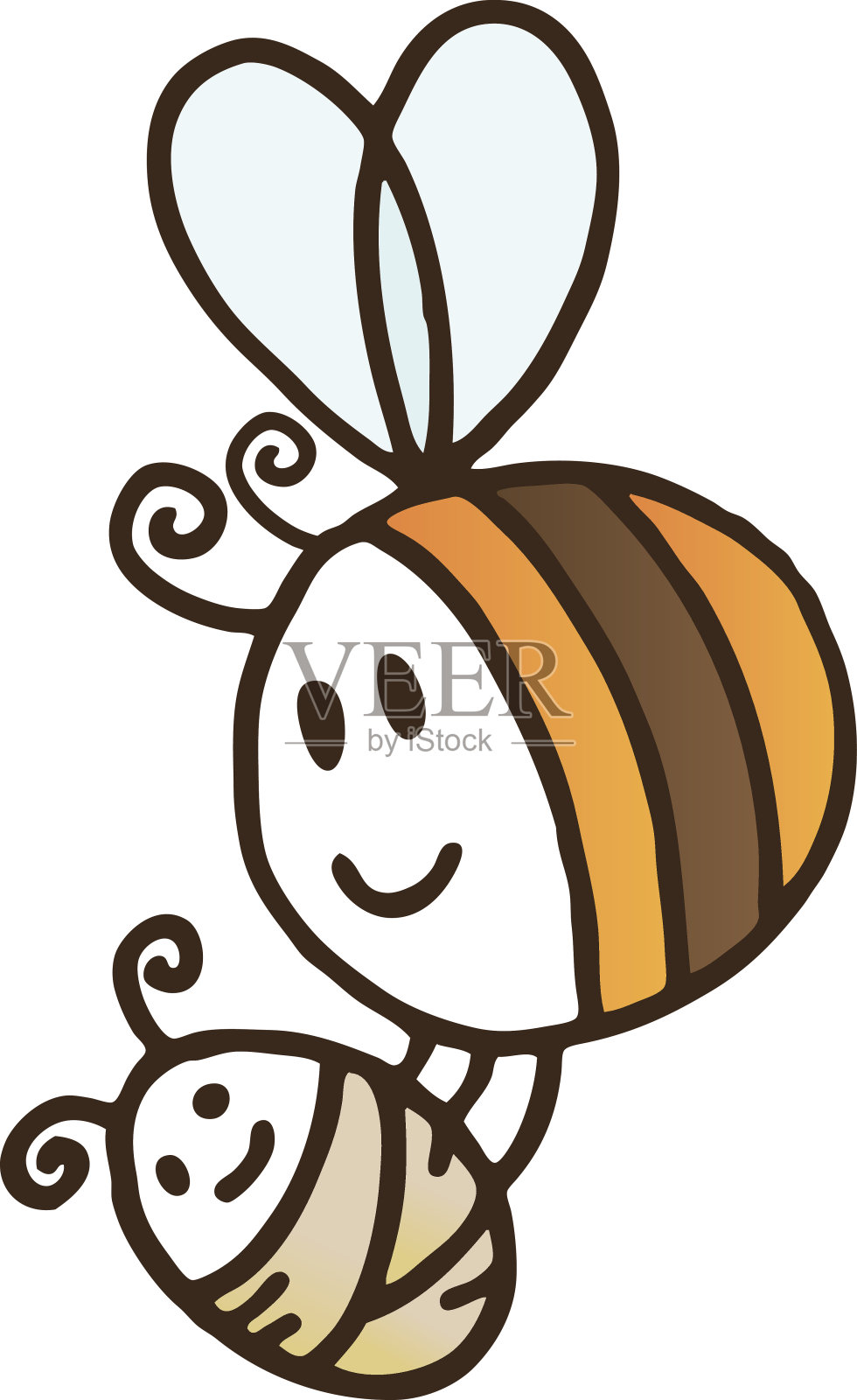 蜜蜂与婴儿设计元素图片