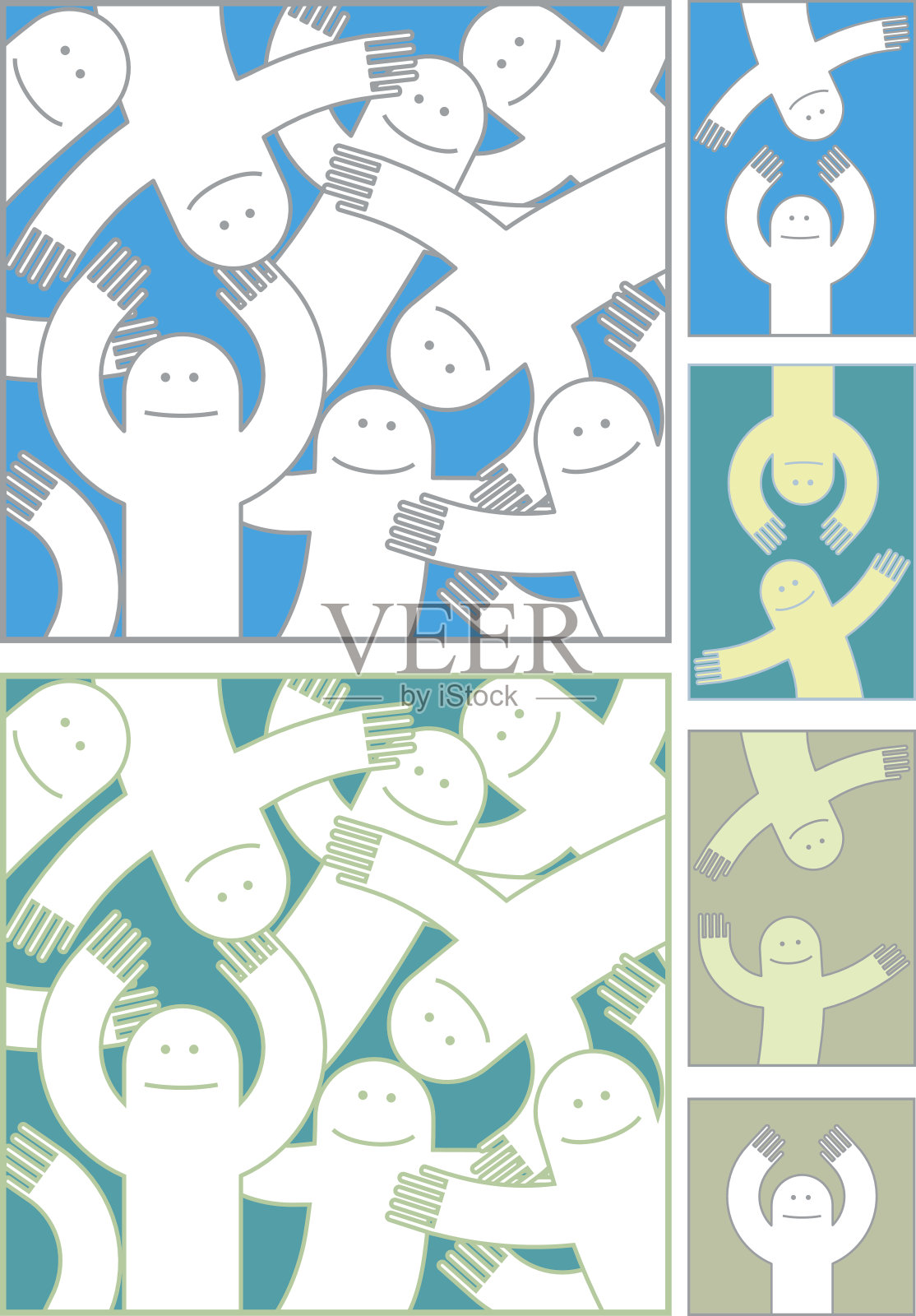 社区衰微插画图片素材