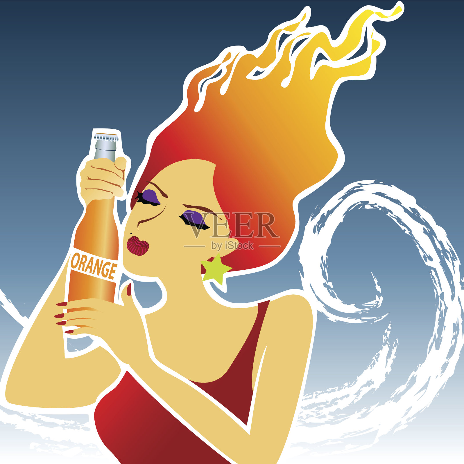 渴!插画图片素材