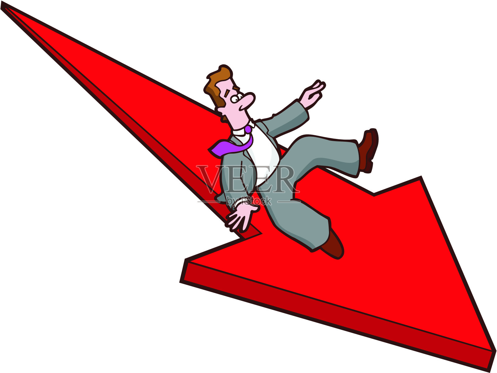 下滑插画图片素材