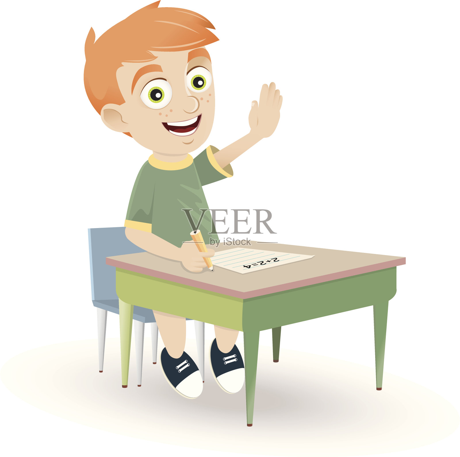 热心的学生插画图片素材