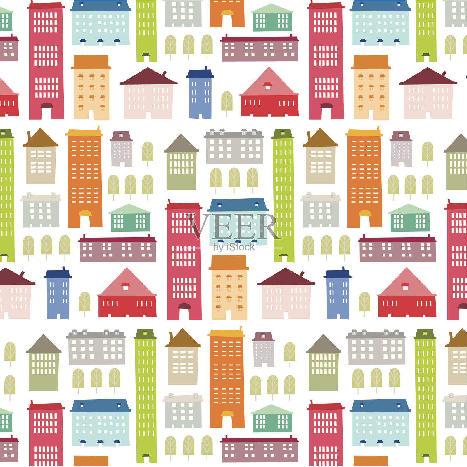 房子壁纸插画图片素材