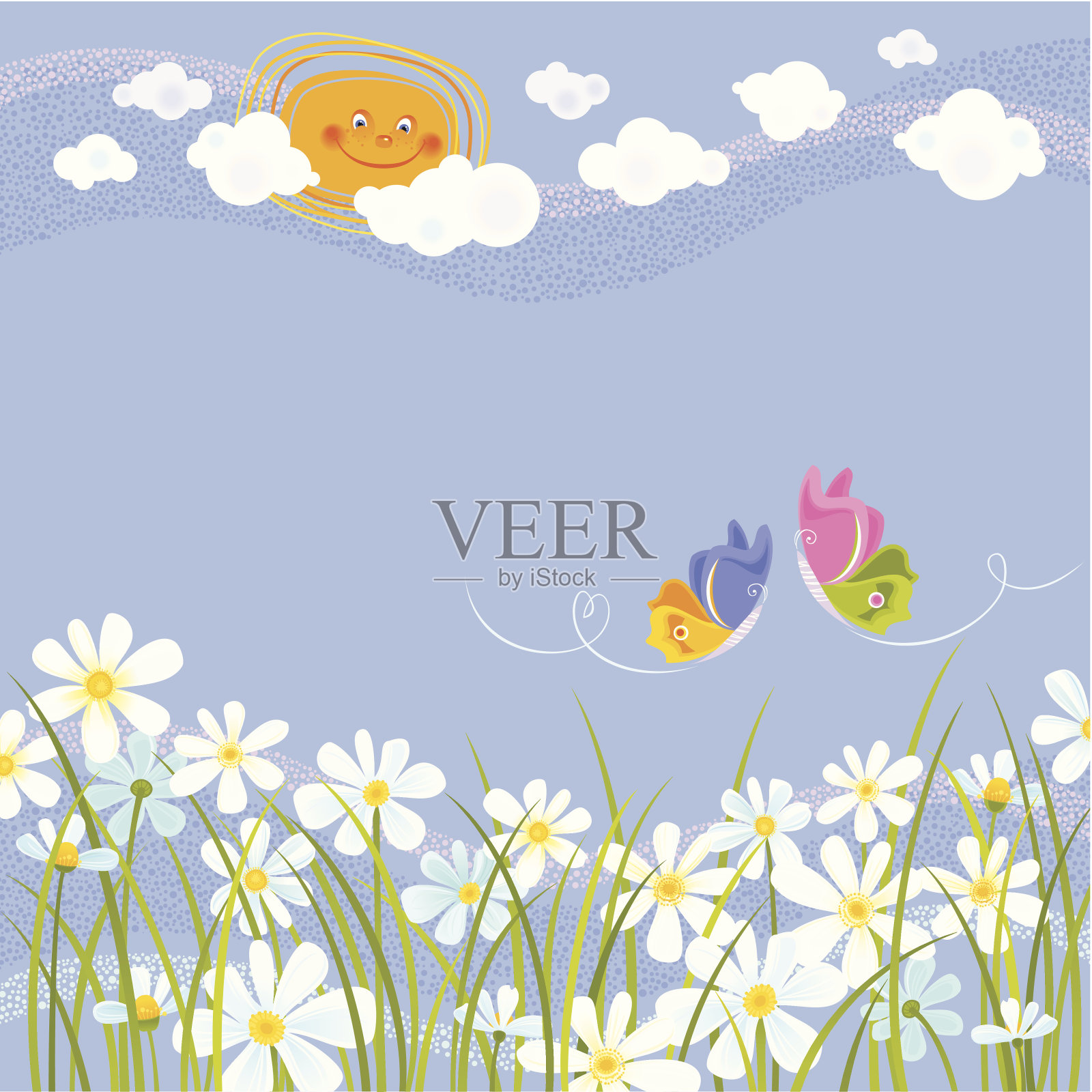 夏天的背景插画图片素材