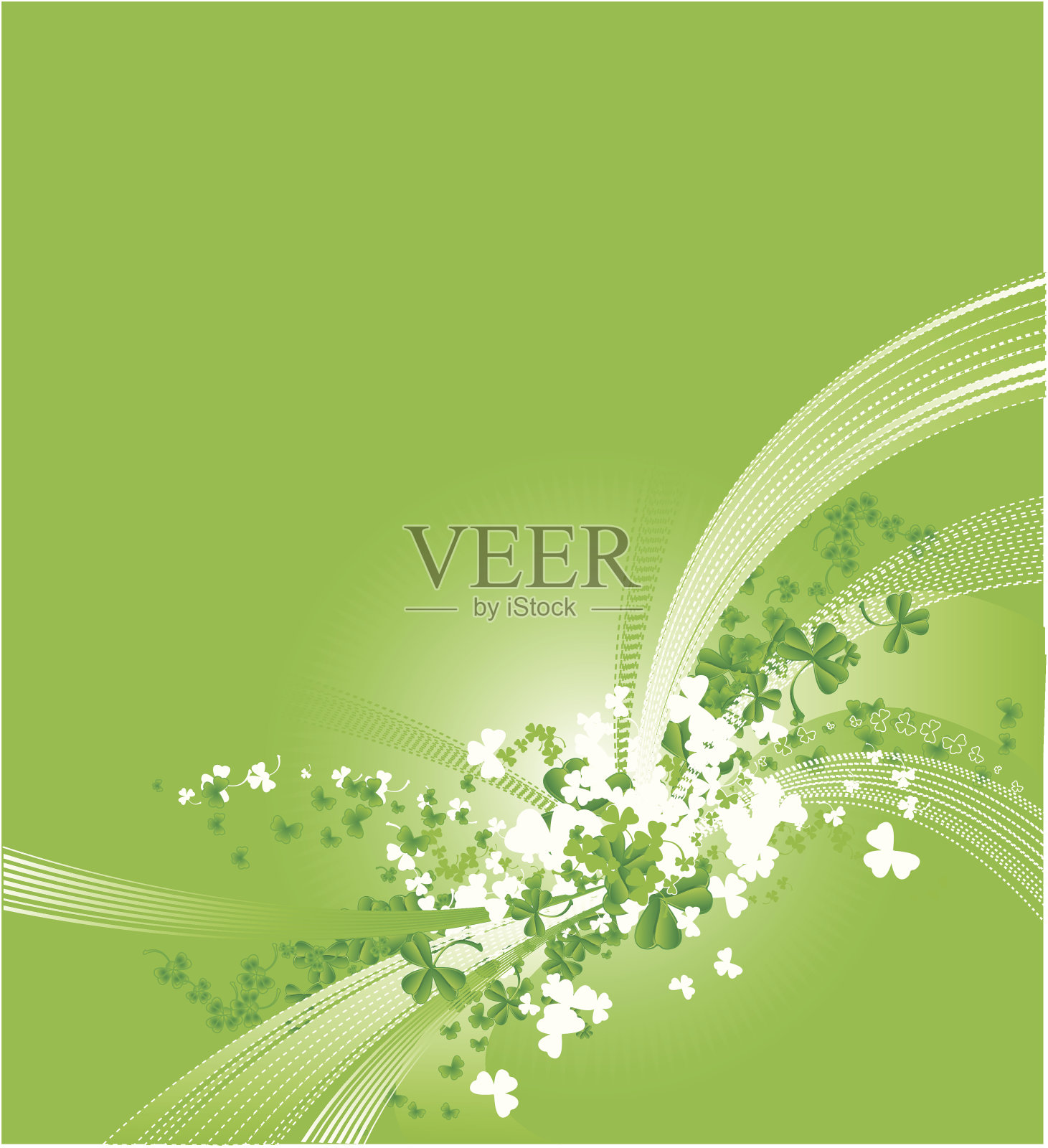 三叶草的背景插画图片素材