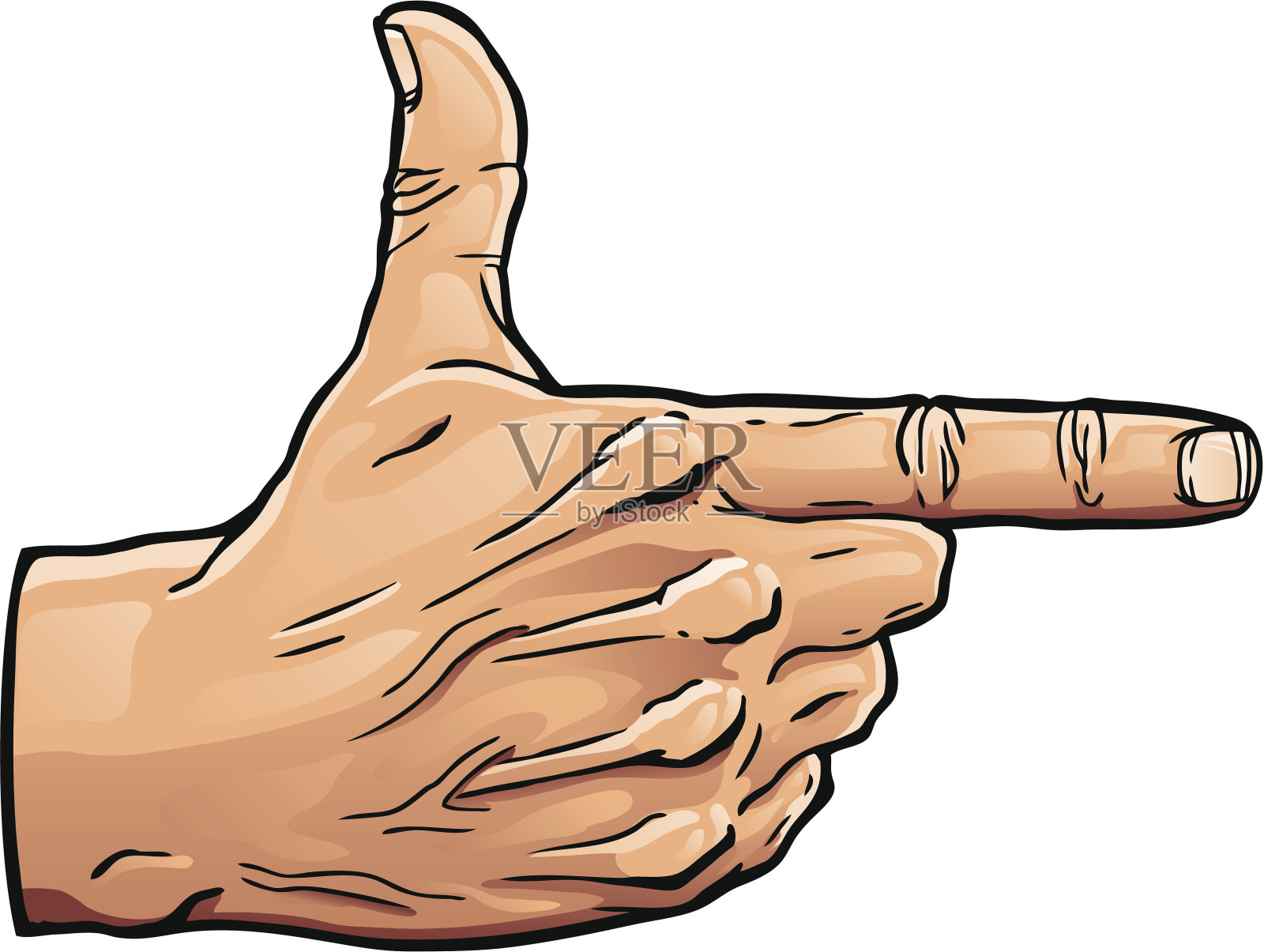 手指枪的手设计元素图片