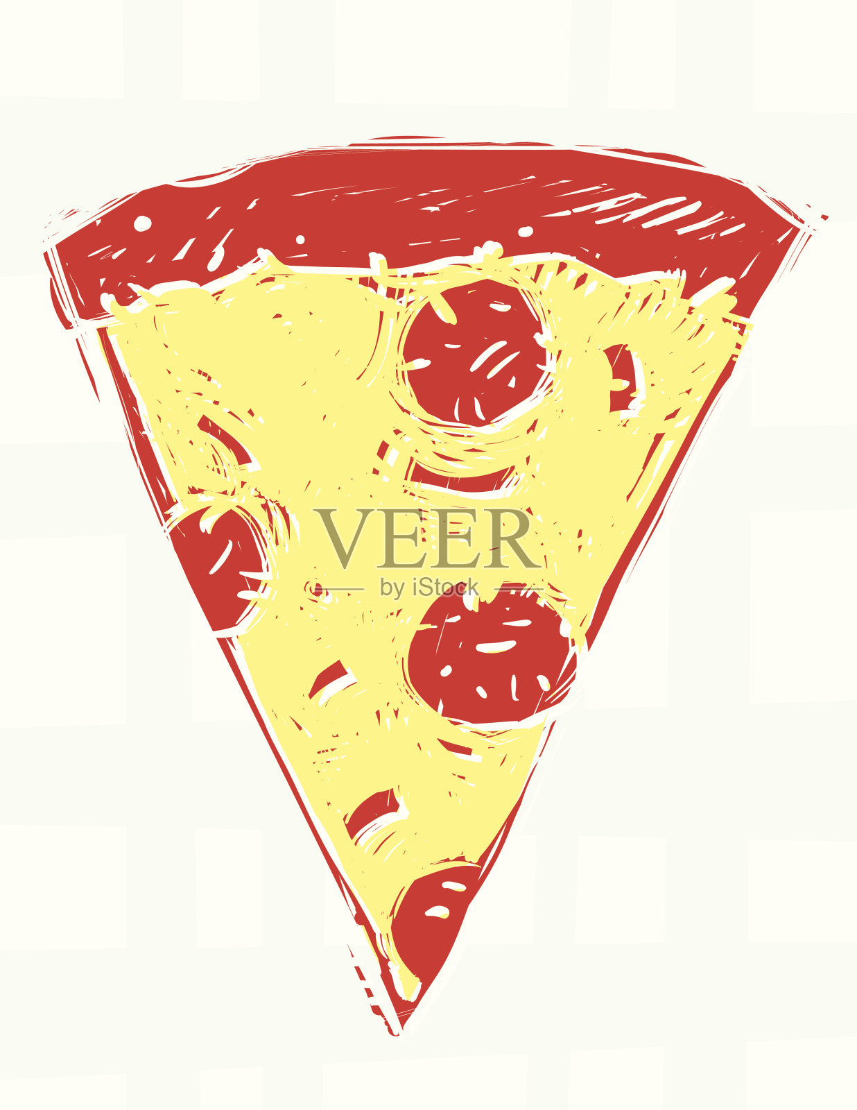 披萨切插画图片素材