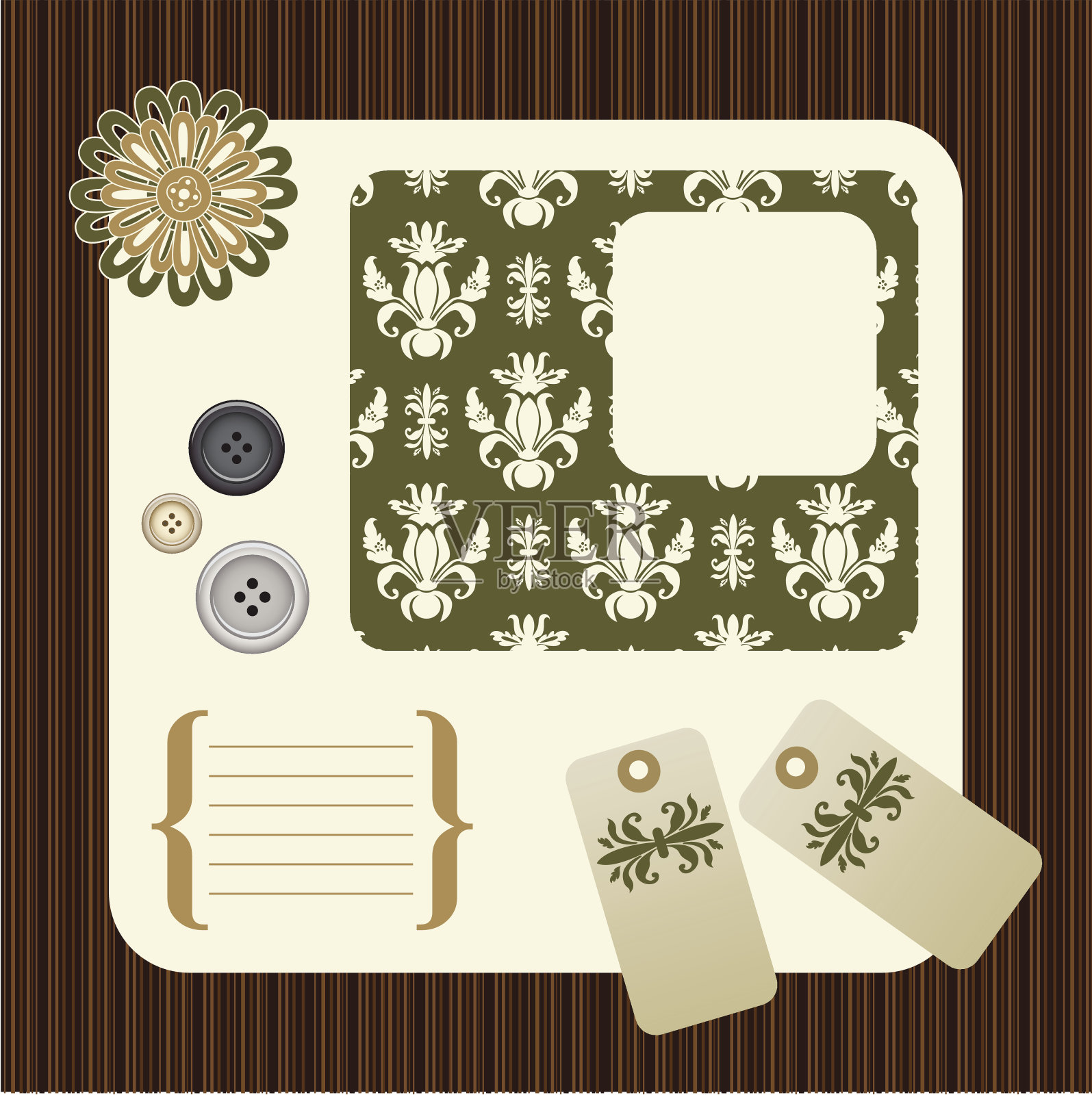 剪贴簿的元素插画图片素材