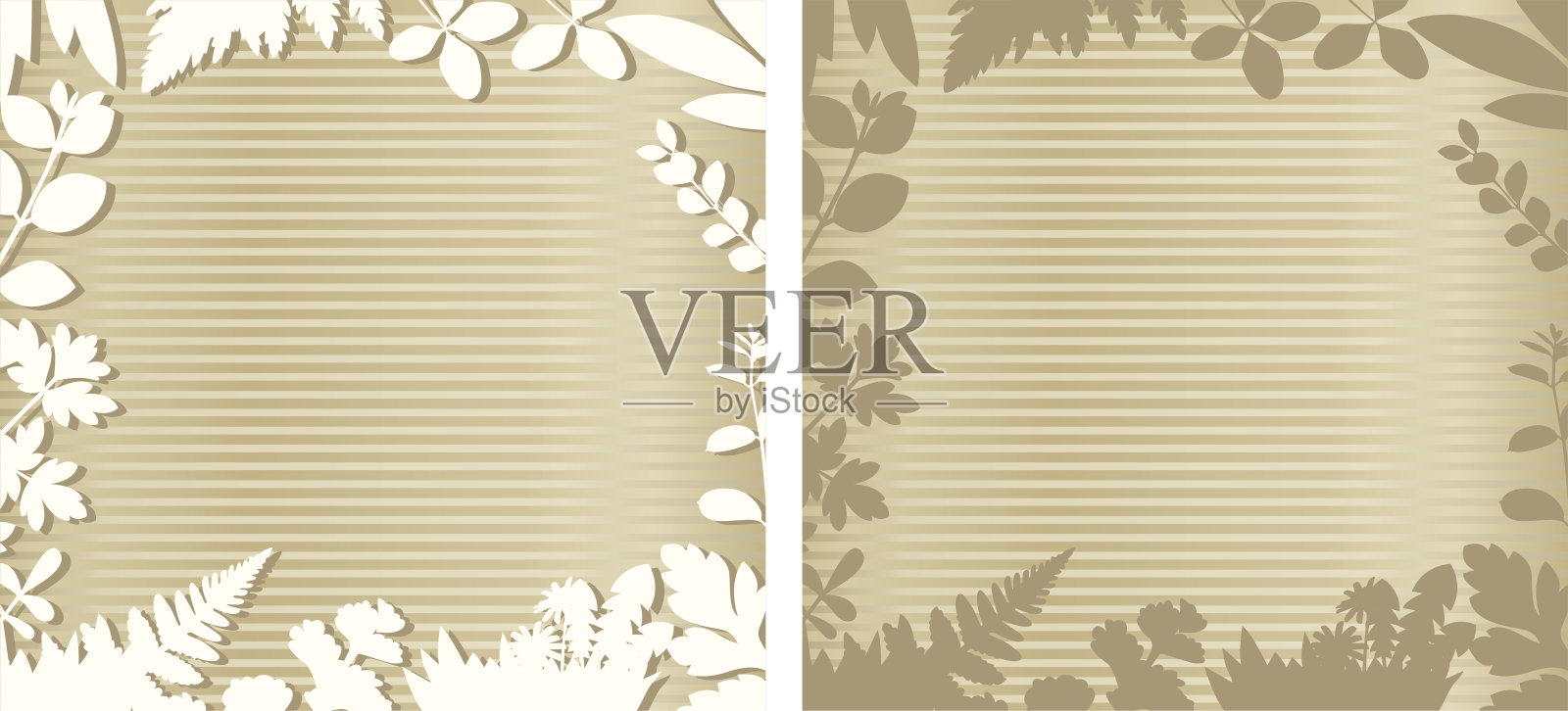 natureborder wrappingpaper。插画图片素材