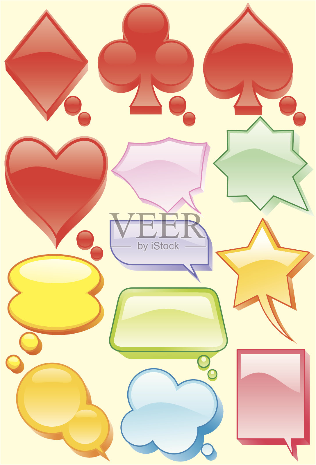 词的气球插画图片素材