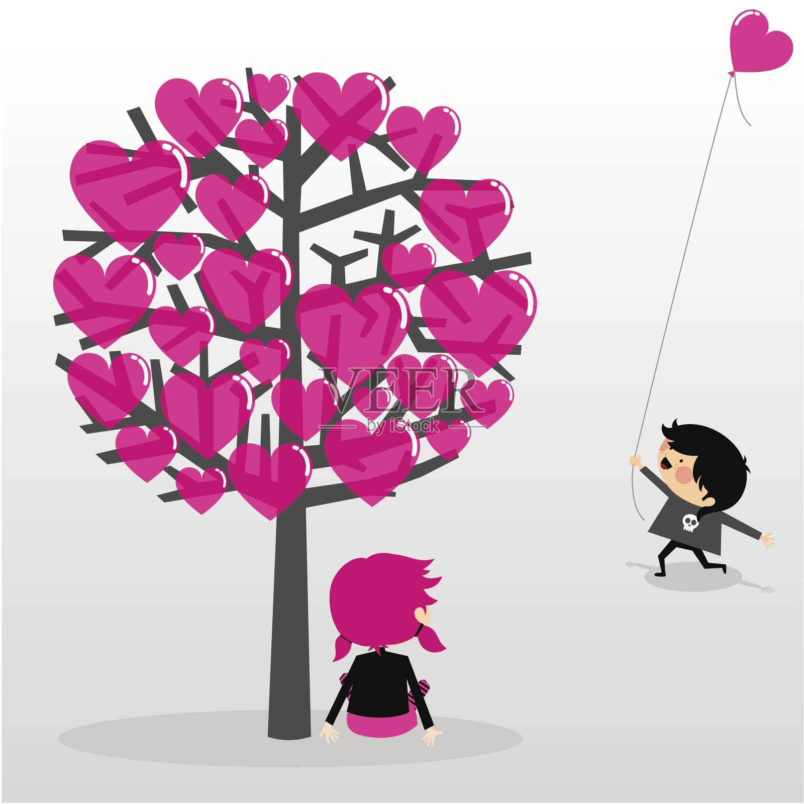 情绪摇滚爱插画图片素材