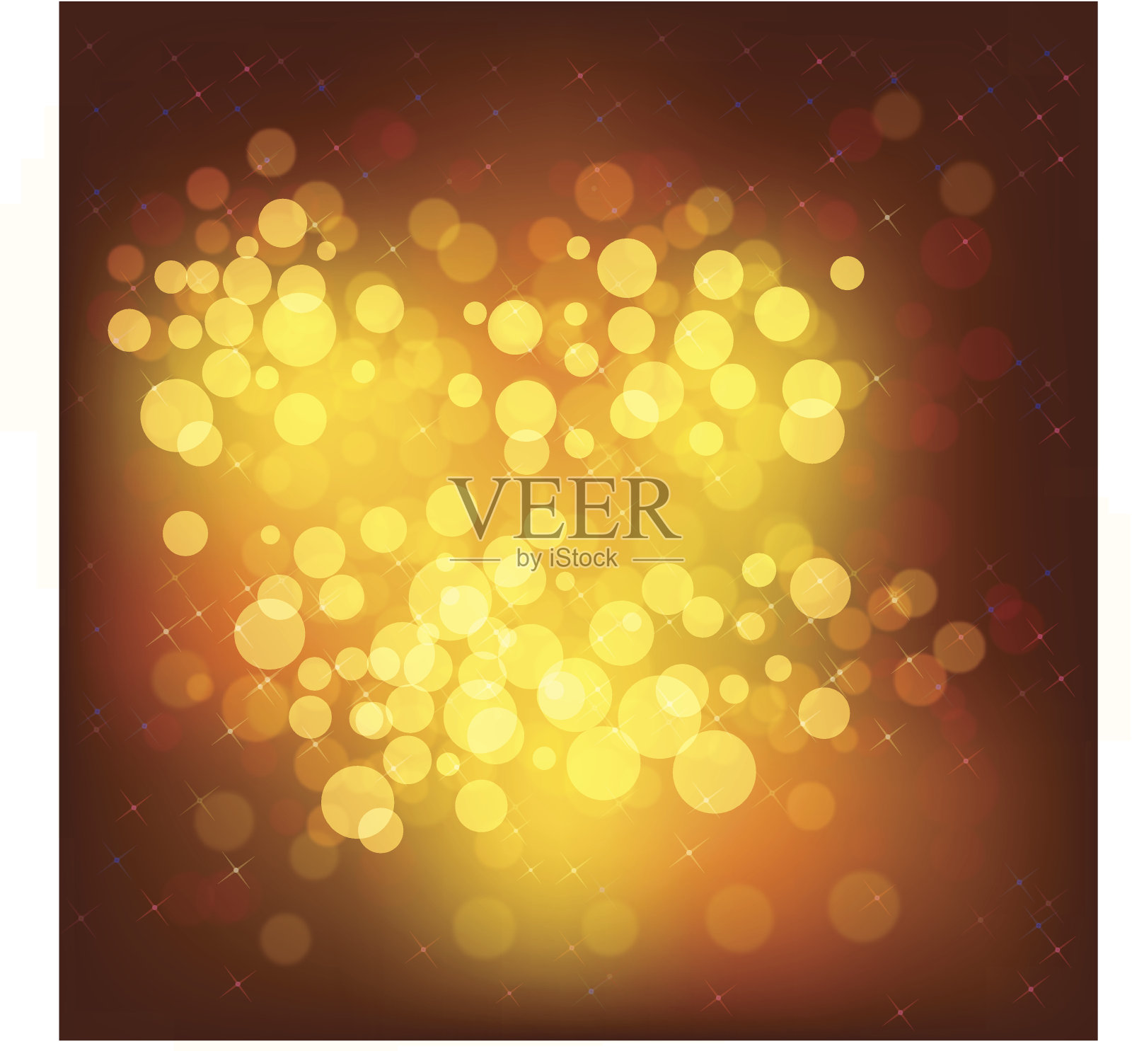 金色散焦灯光背景插画图片素材