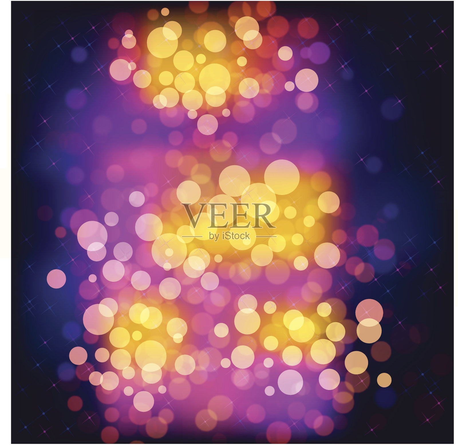 散焦的灯插画图片素材