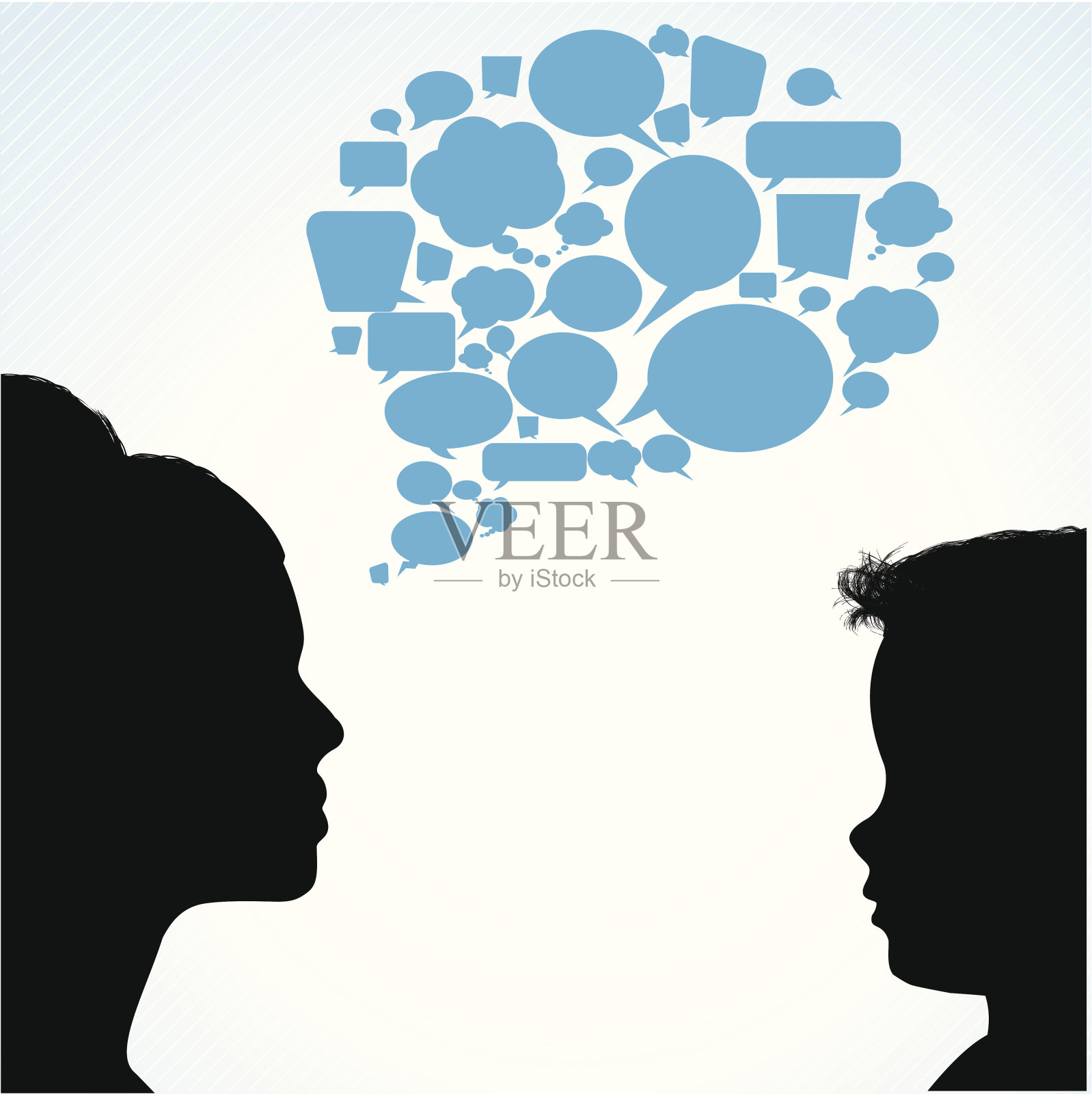 沟通语言泡沫插画图片素材