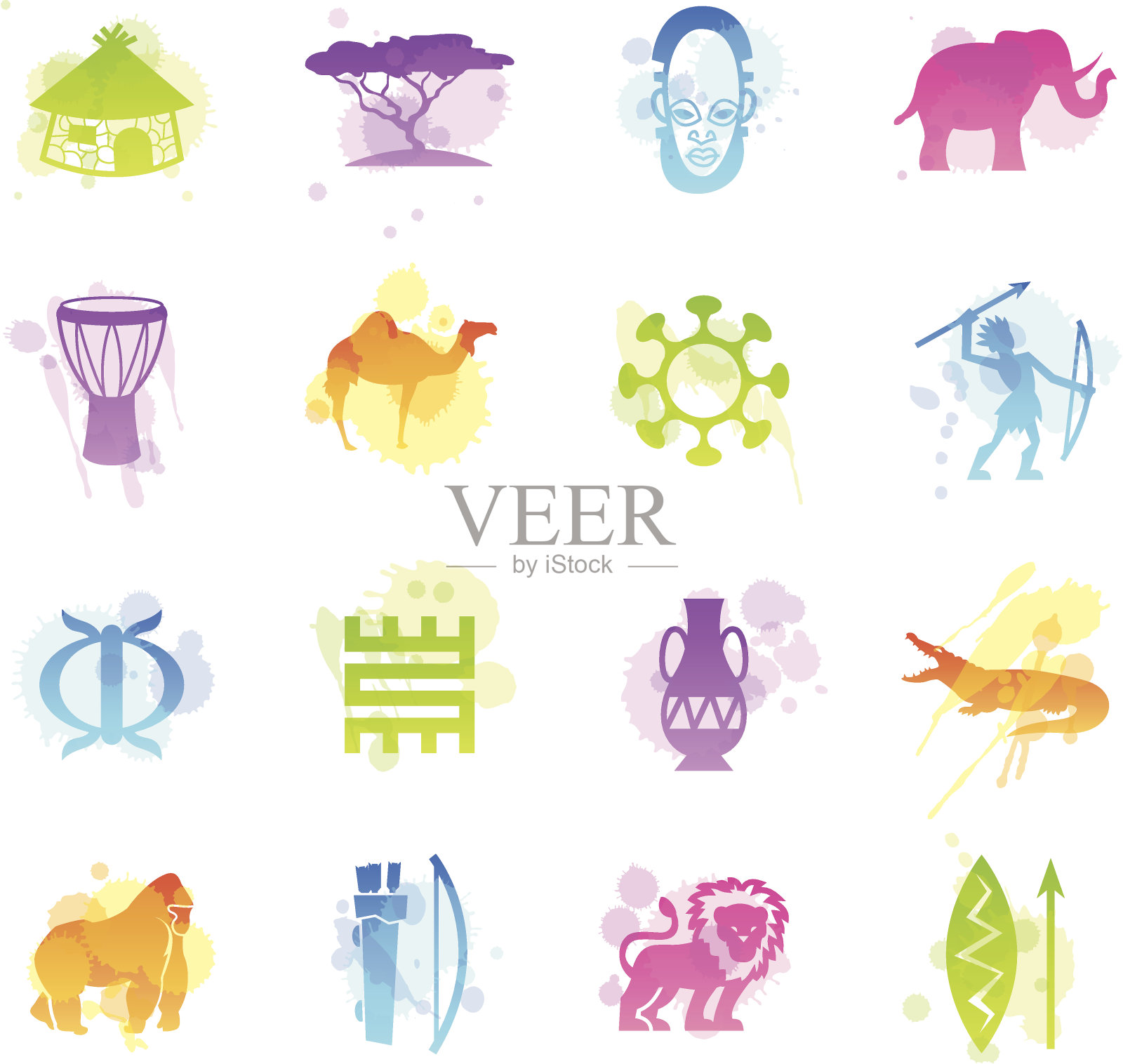 污点图标-非洲插画图片素材