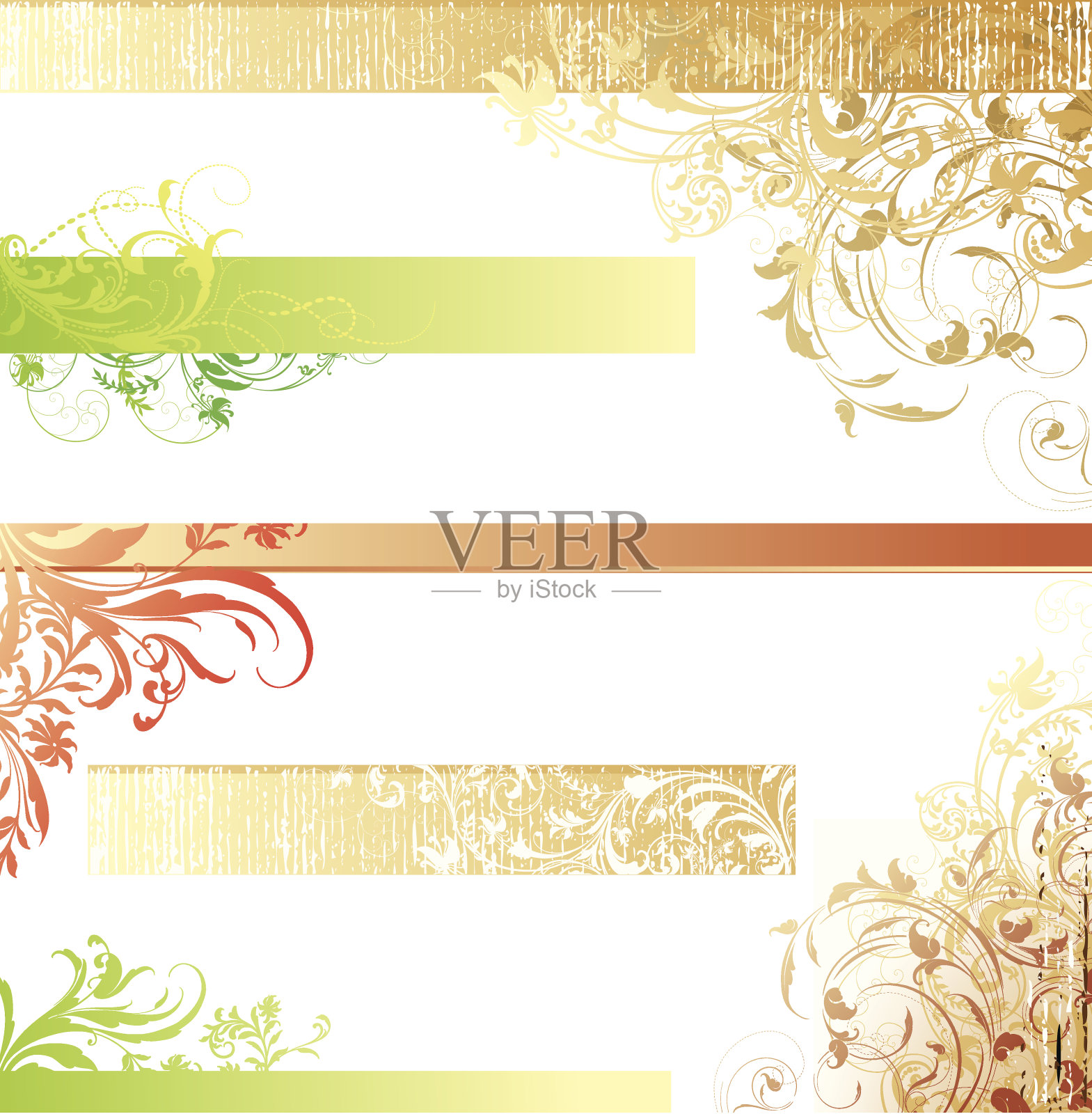 旗帜设计集插画图片素材