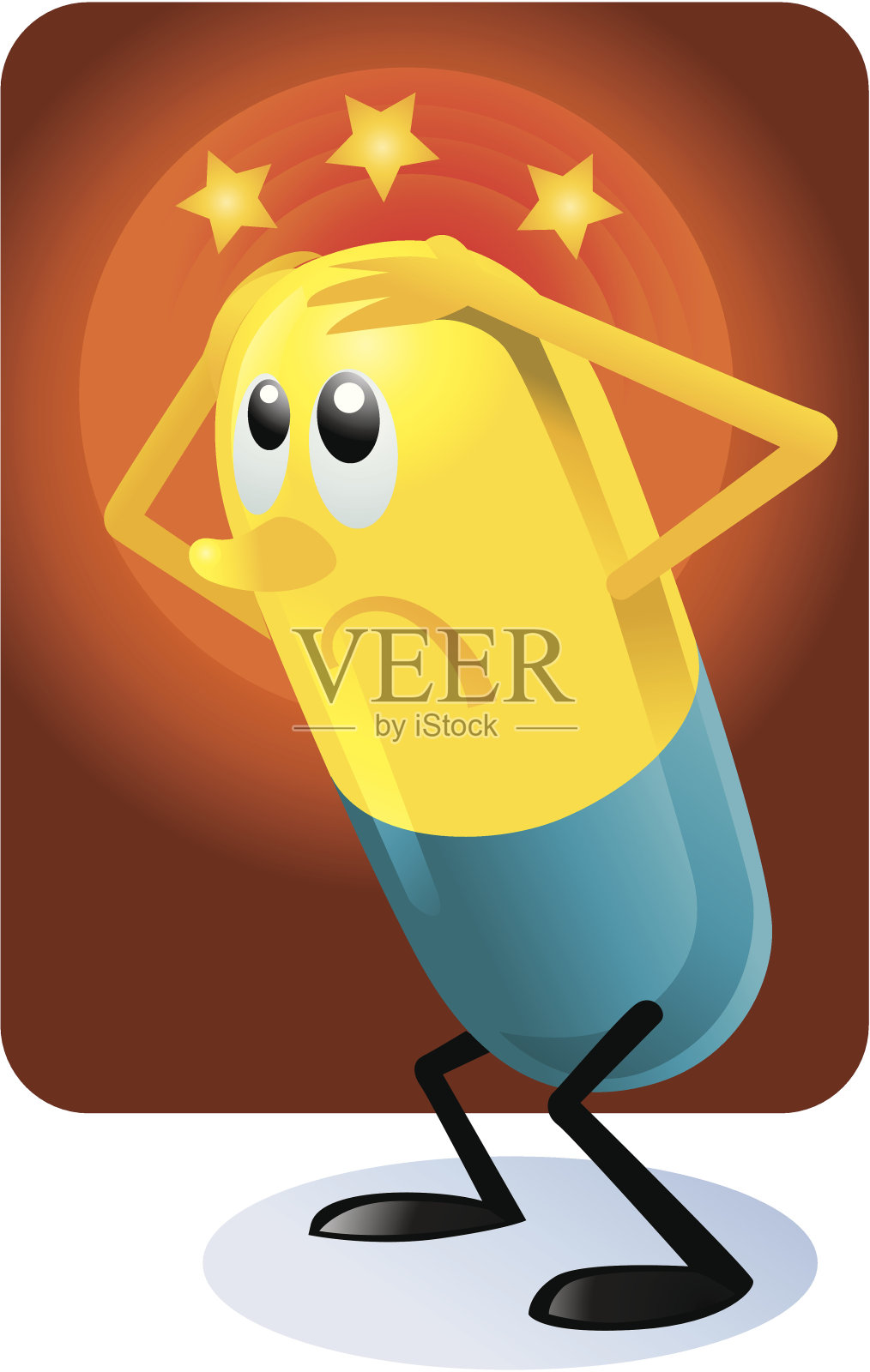 哦,痛苦3插画图片素材