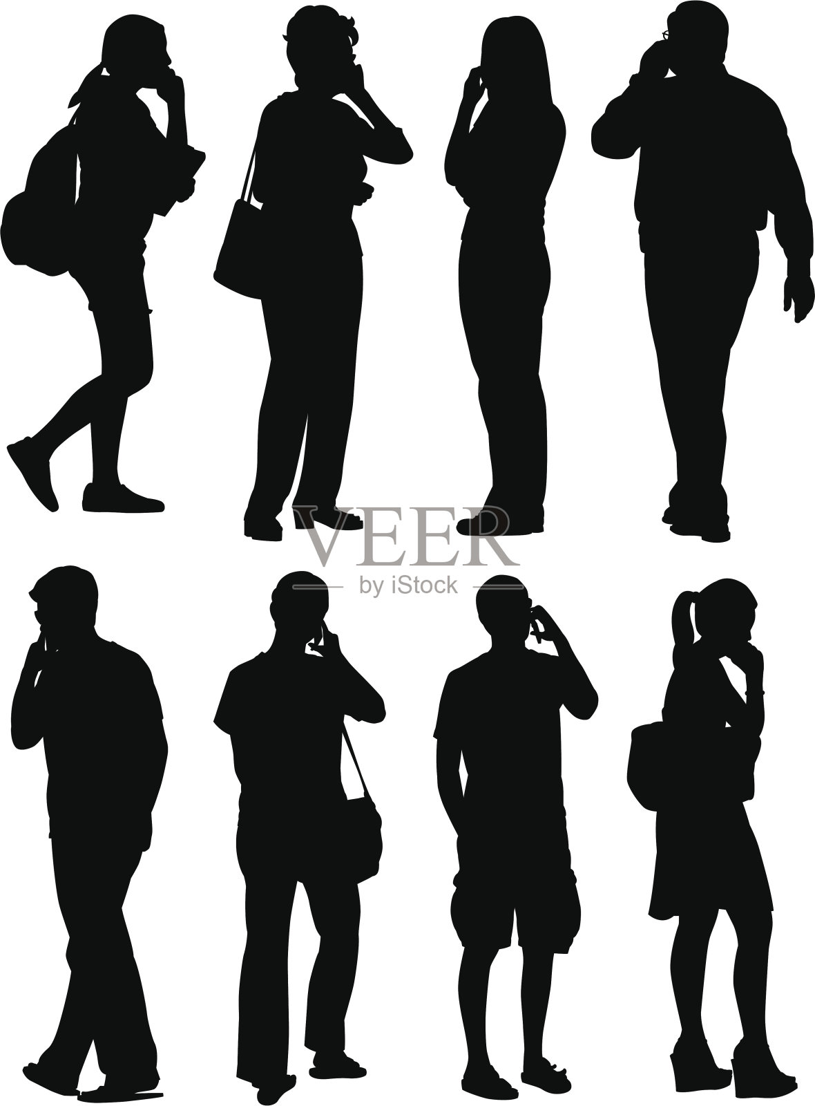 手机说话插画图片素材