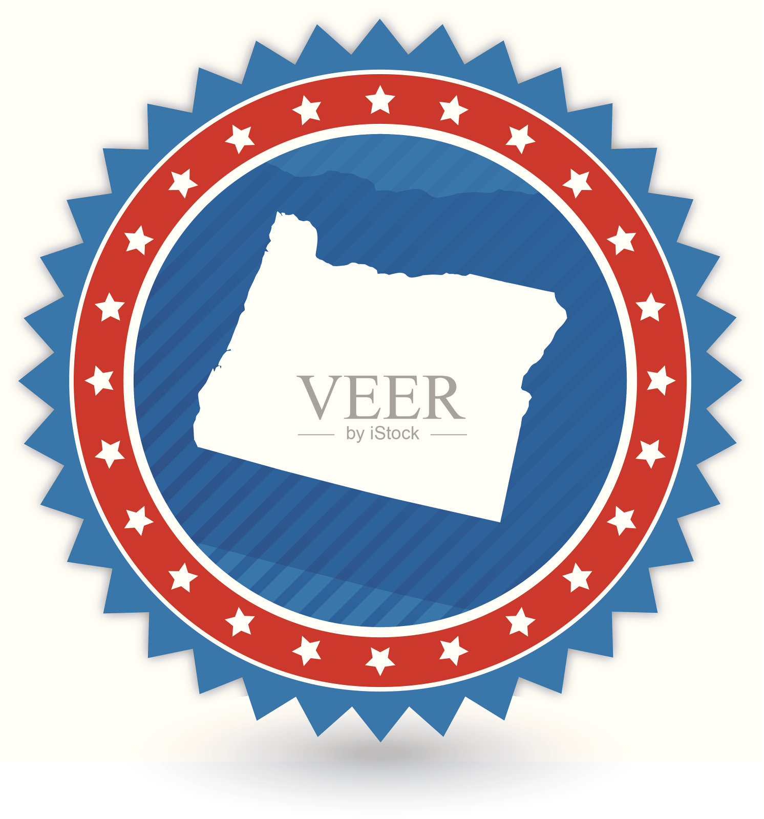 俄勒冈州的徽章插画图片素材