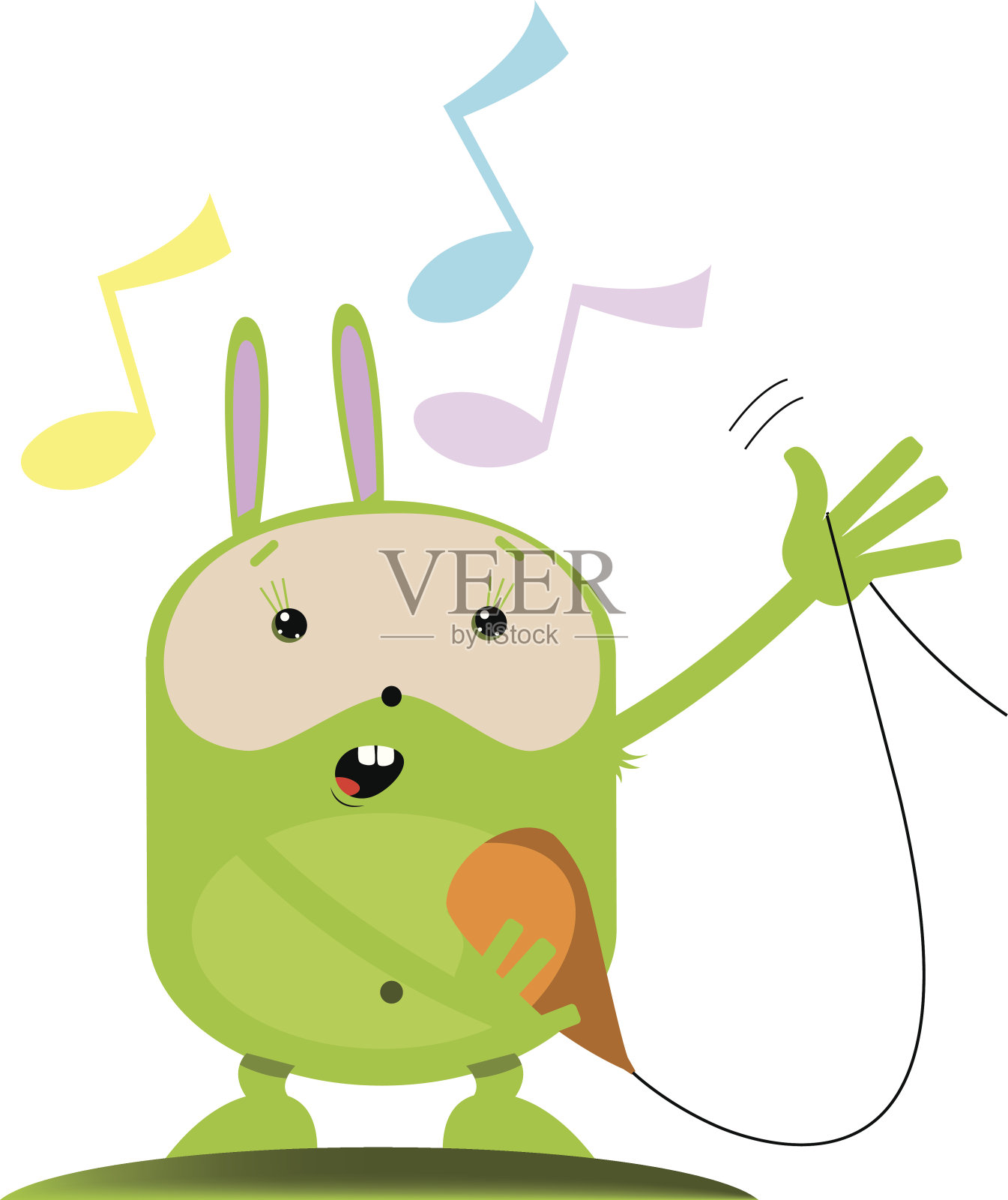 兔子唱歌设计元素图片