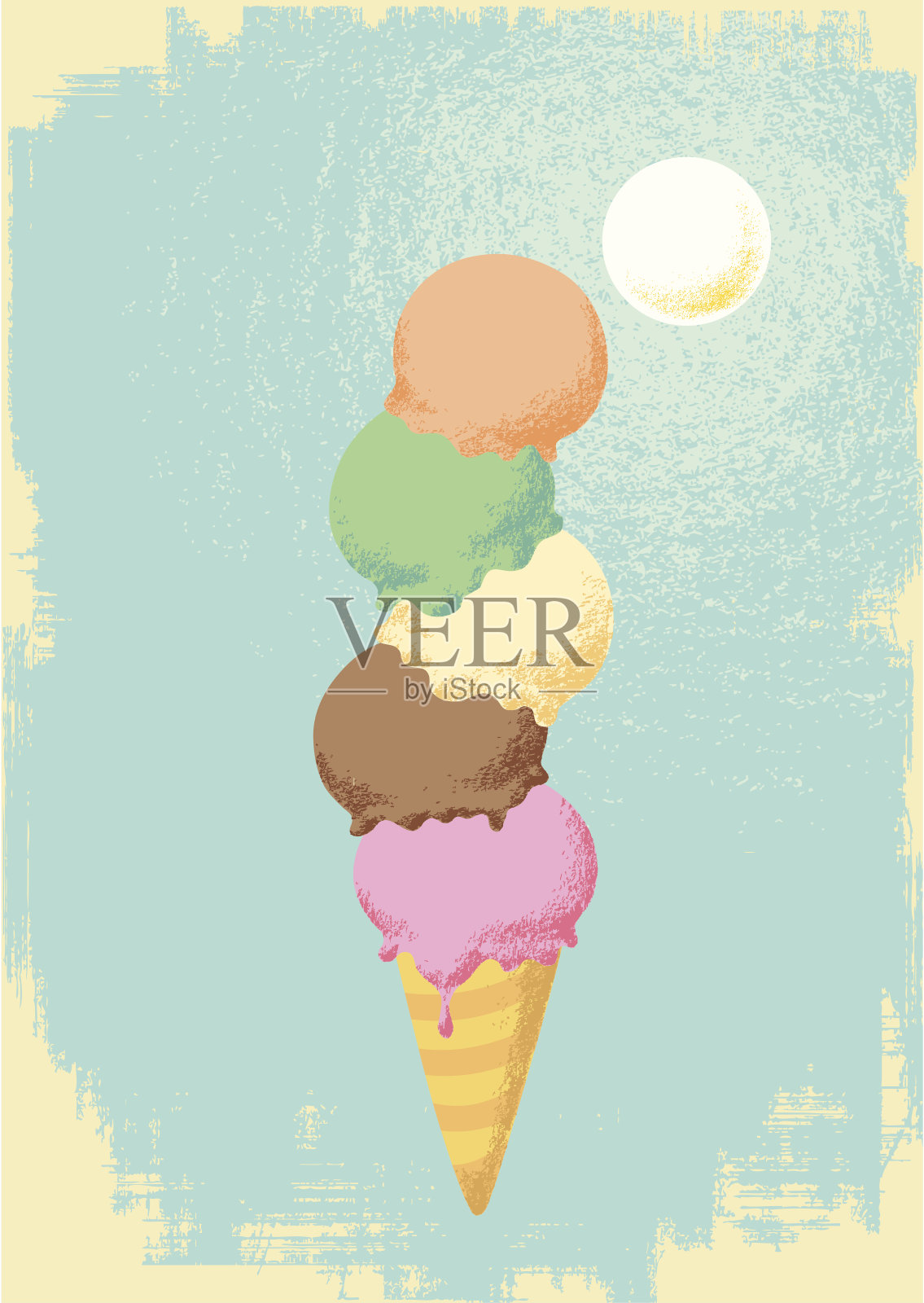 冰淇淋插画图片素材