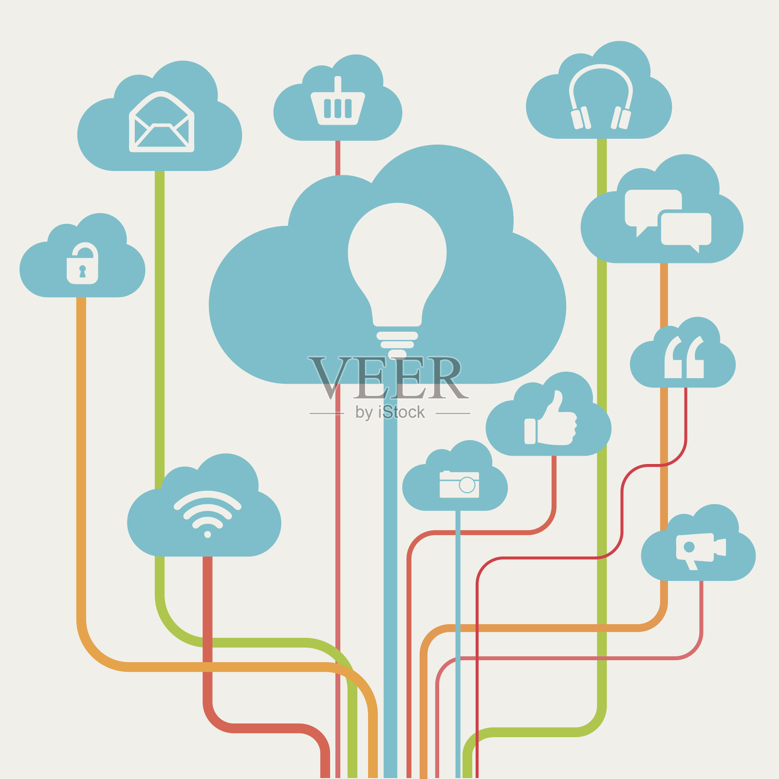 云计算概念插画图片素材