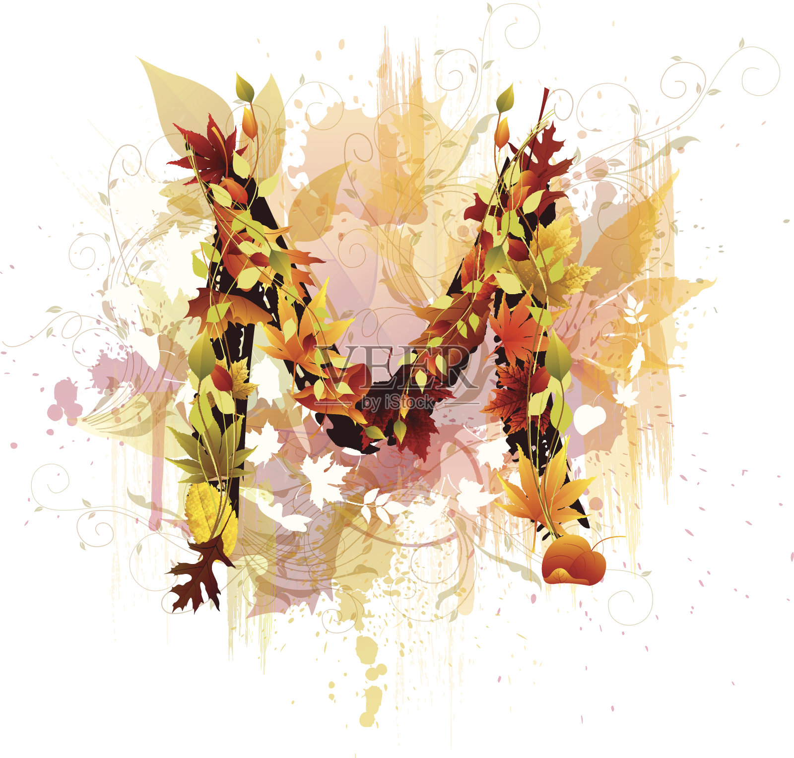 字母M设计元素图片