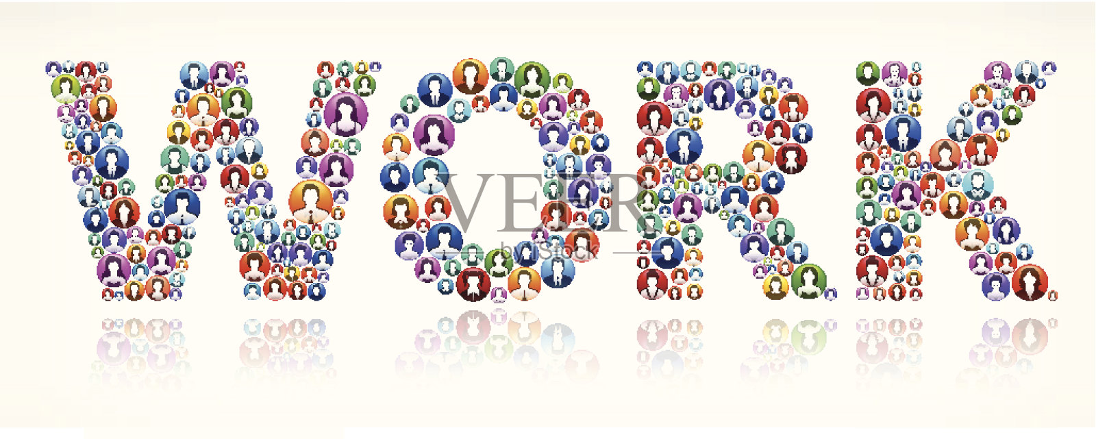 工作人员和社区矢量按钮插画图片素材