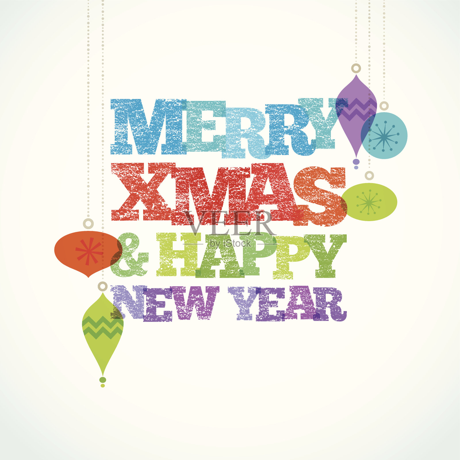 快乐圣诞装饰品设计模板素材