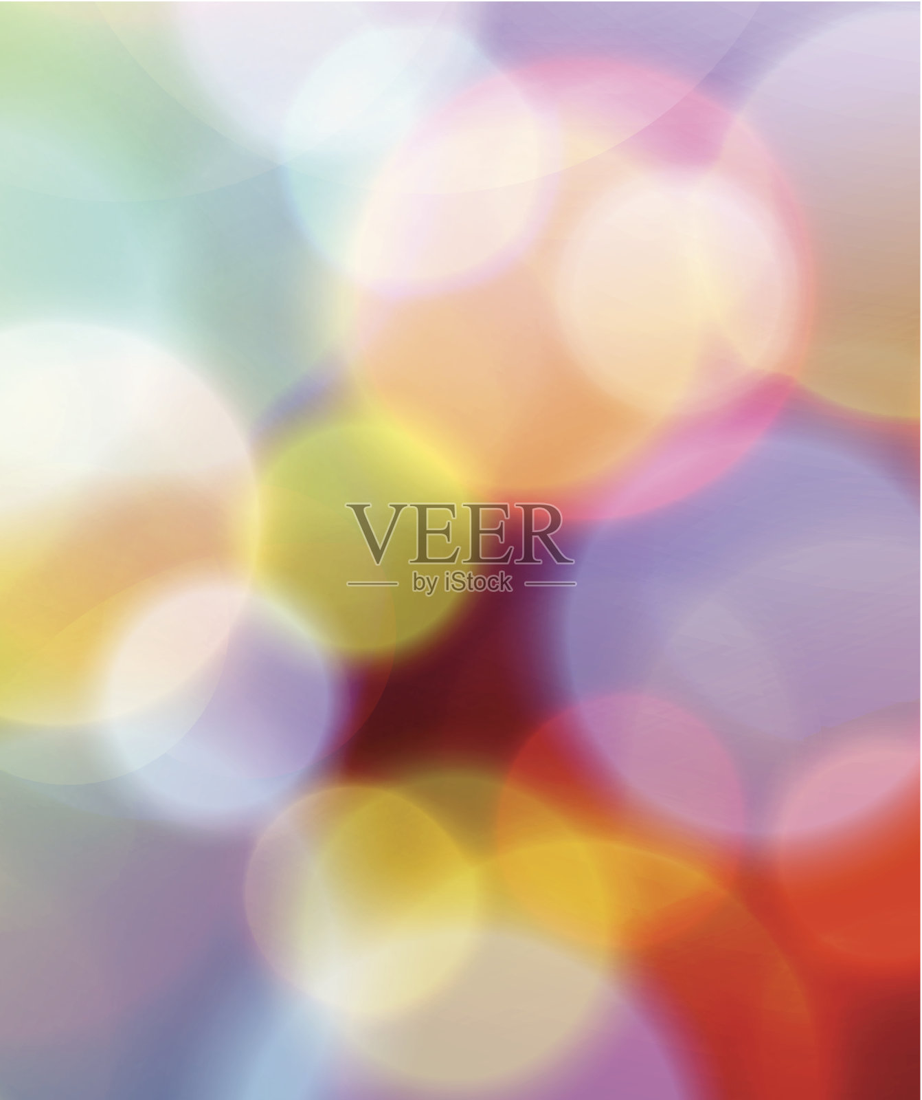 抽象的彩色圆圈插画图片素材