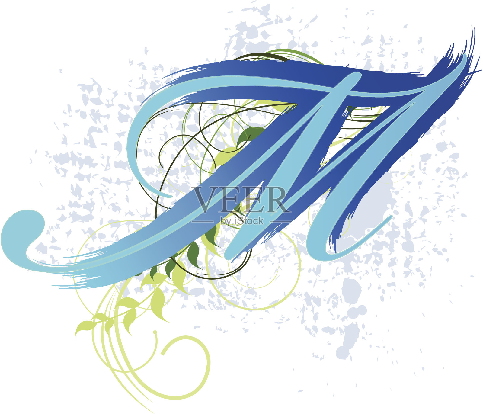 大写字母M插画图片素材