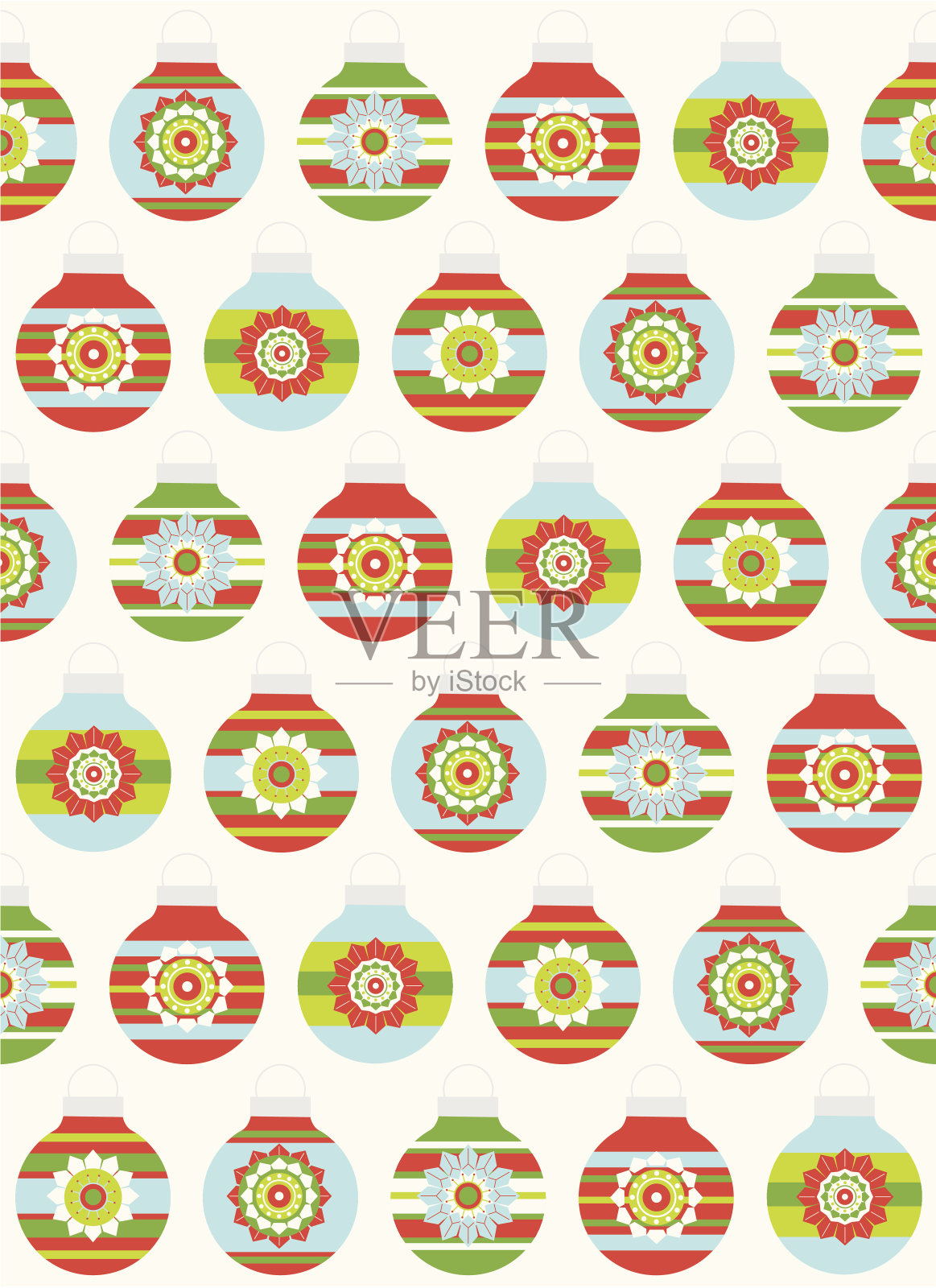 复古酷圣诞小玩意插画图片素材