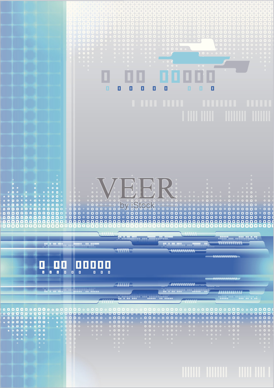 抽象的技术风格插画图片素材