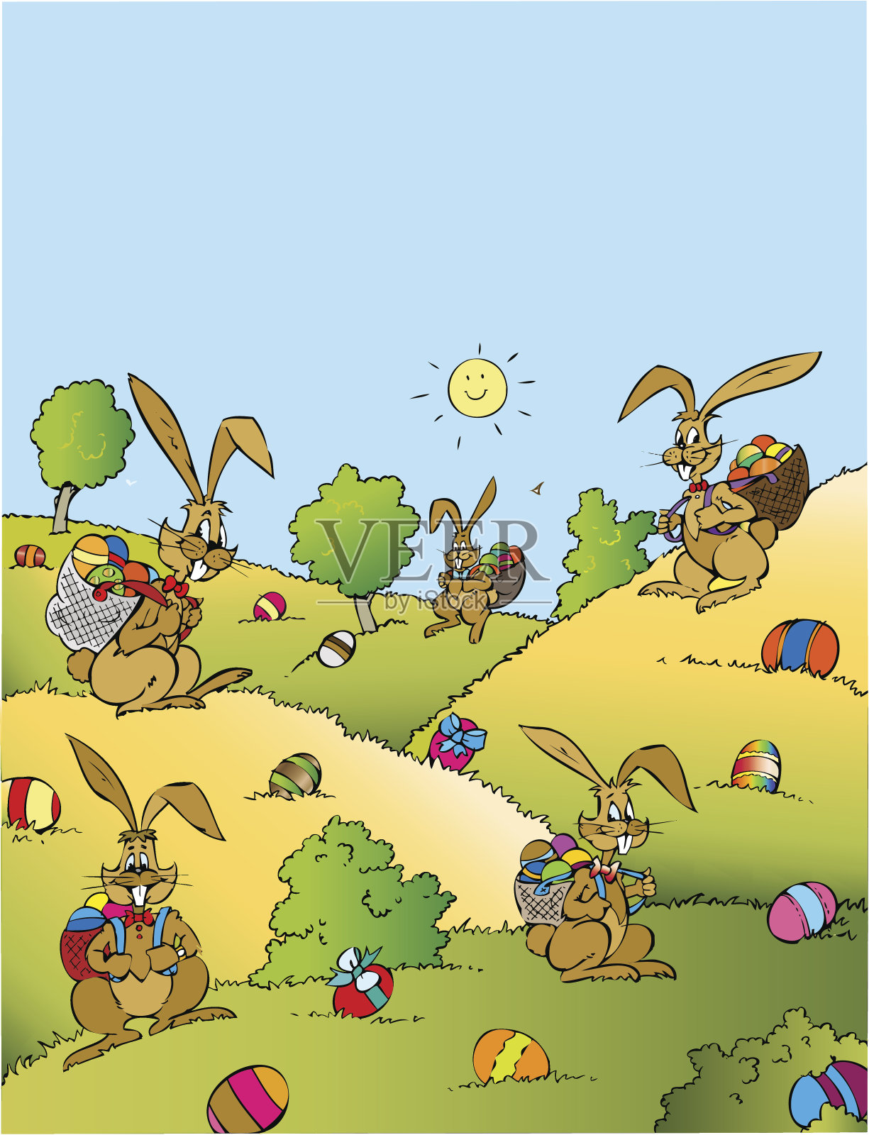 复活节兔子插画图片素材
