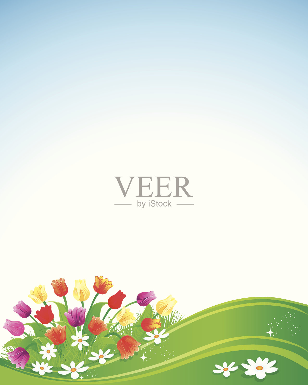 美丽的春天插画图片素材