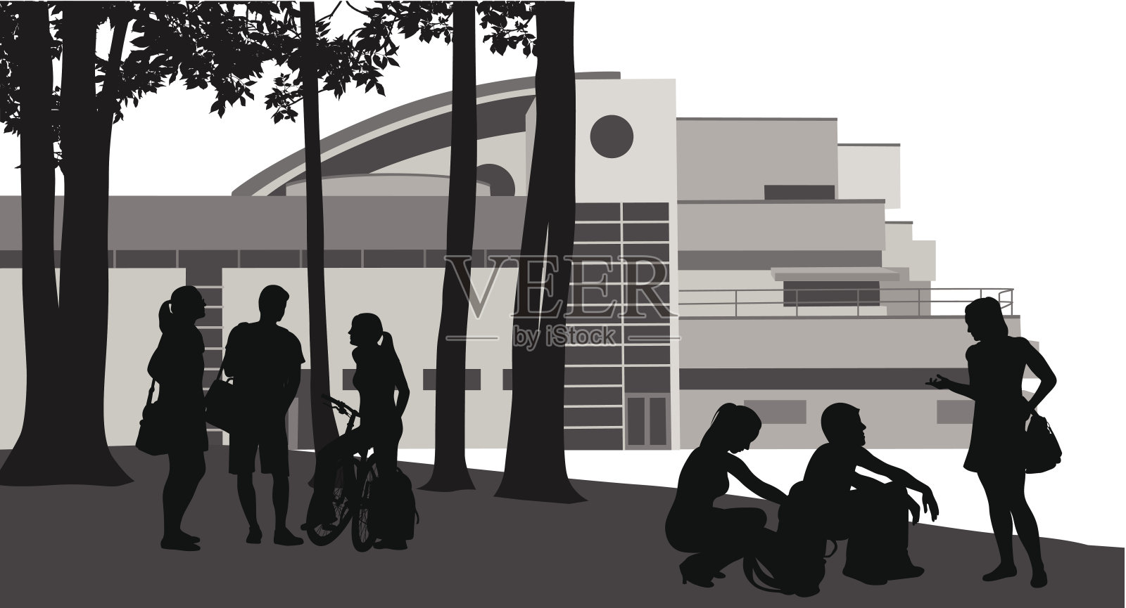 校园人民插画图片素材