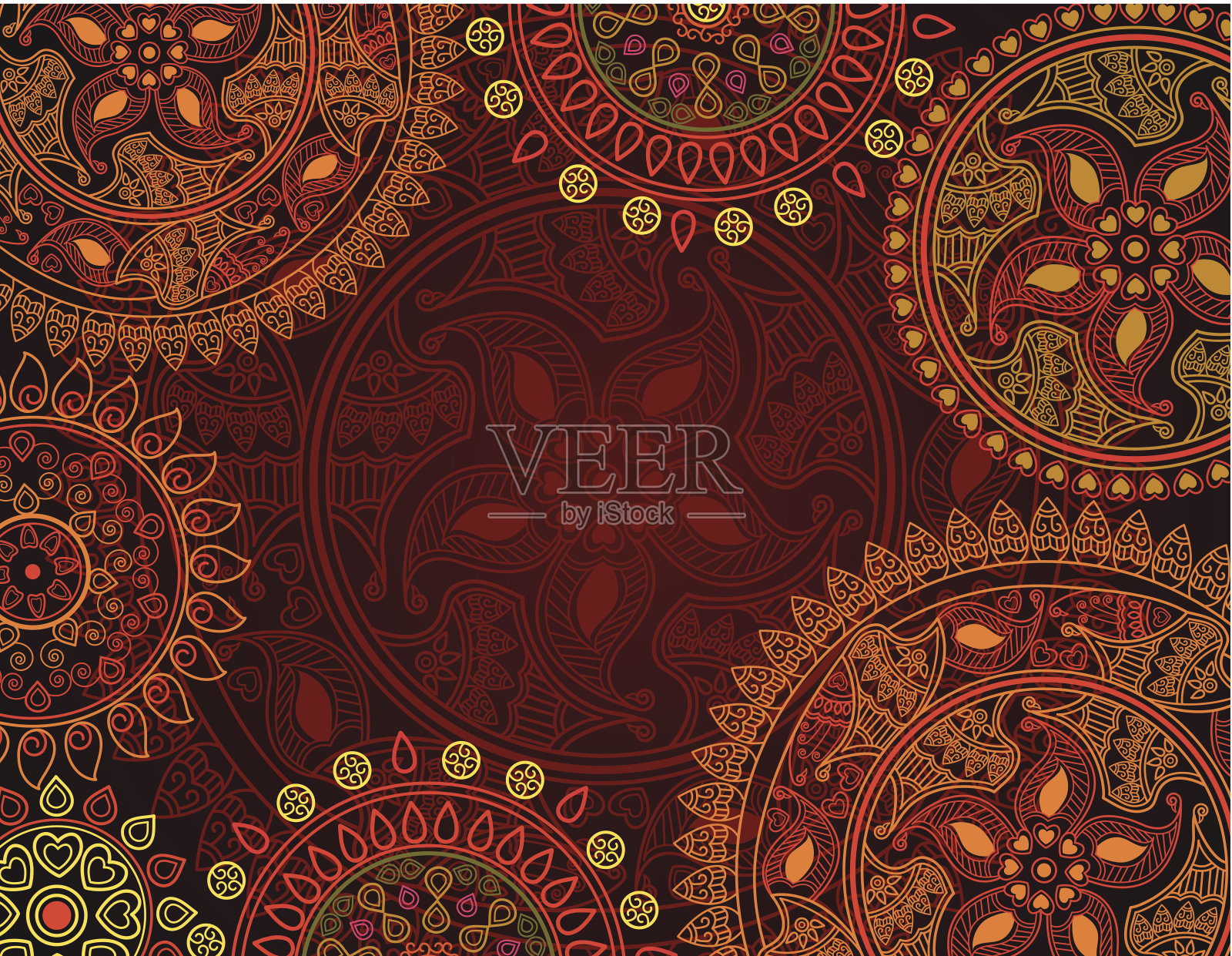 曼荼罗抽象背景插画图片素材