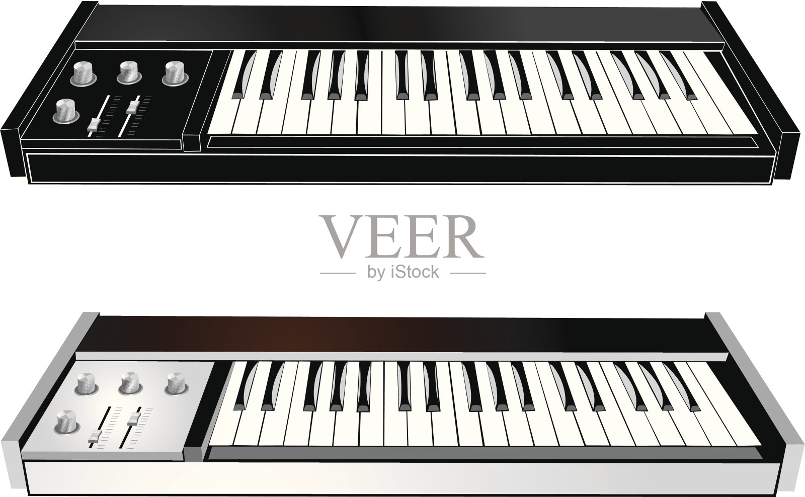 几个合成器设计元素图片