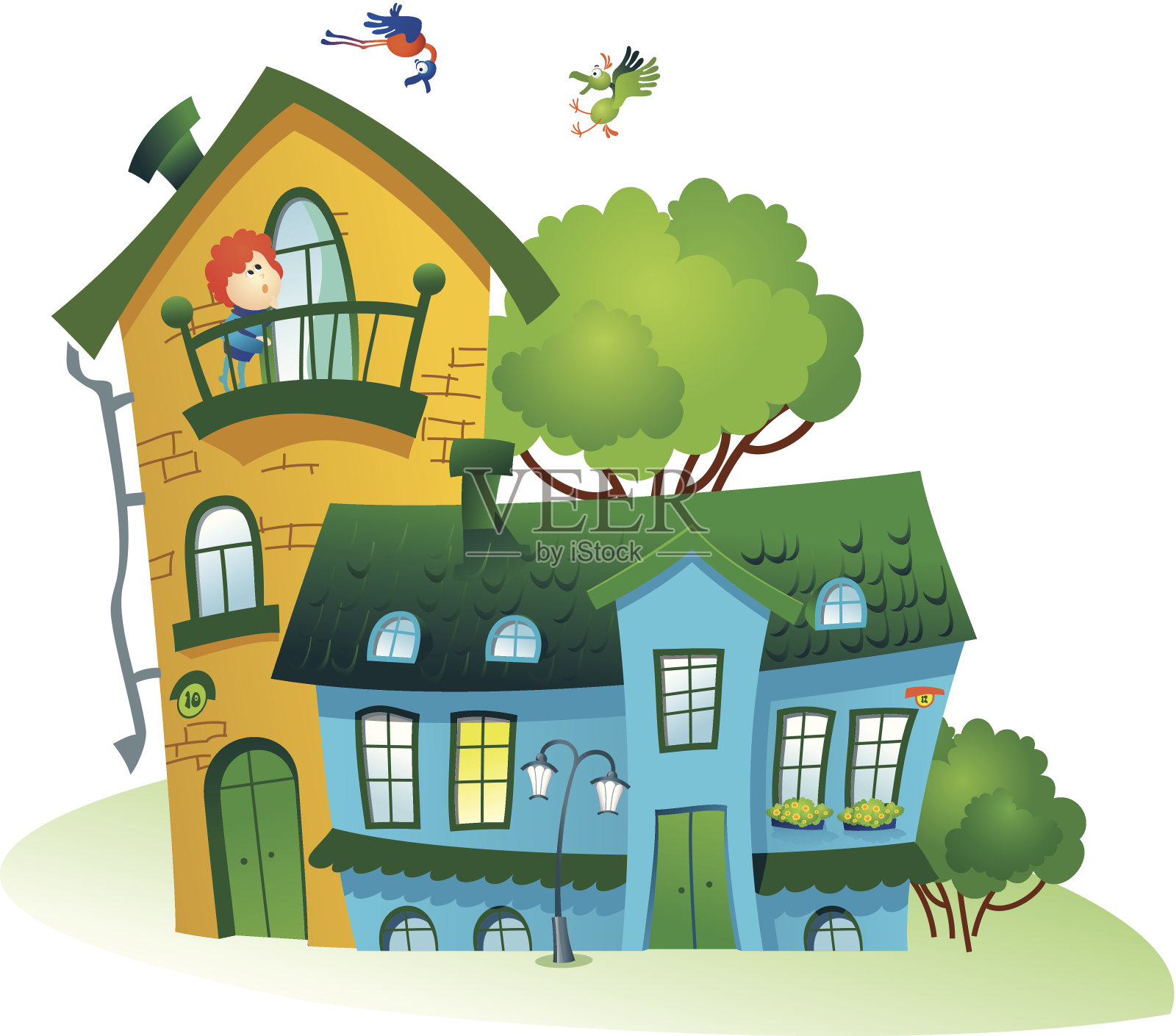 房屋插画图片素材