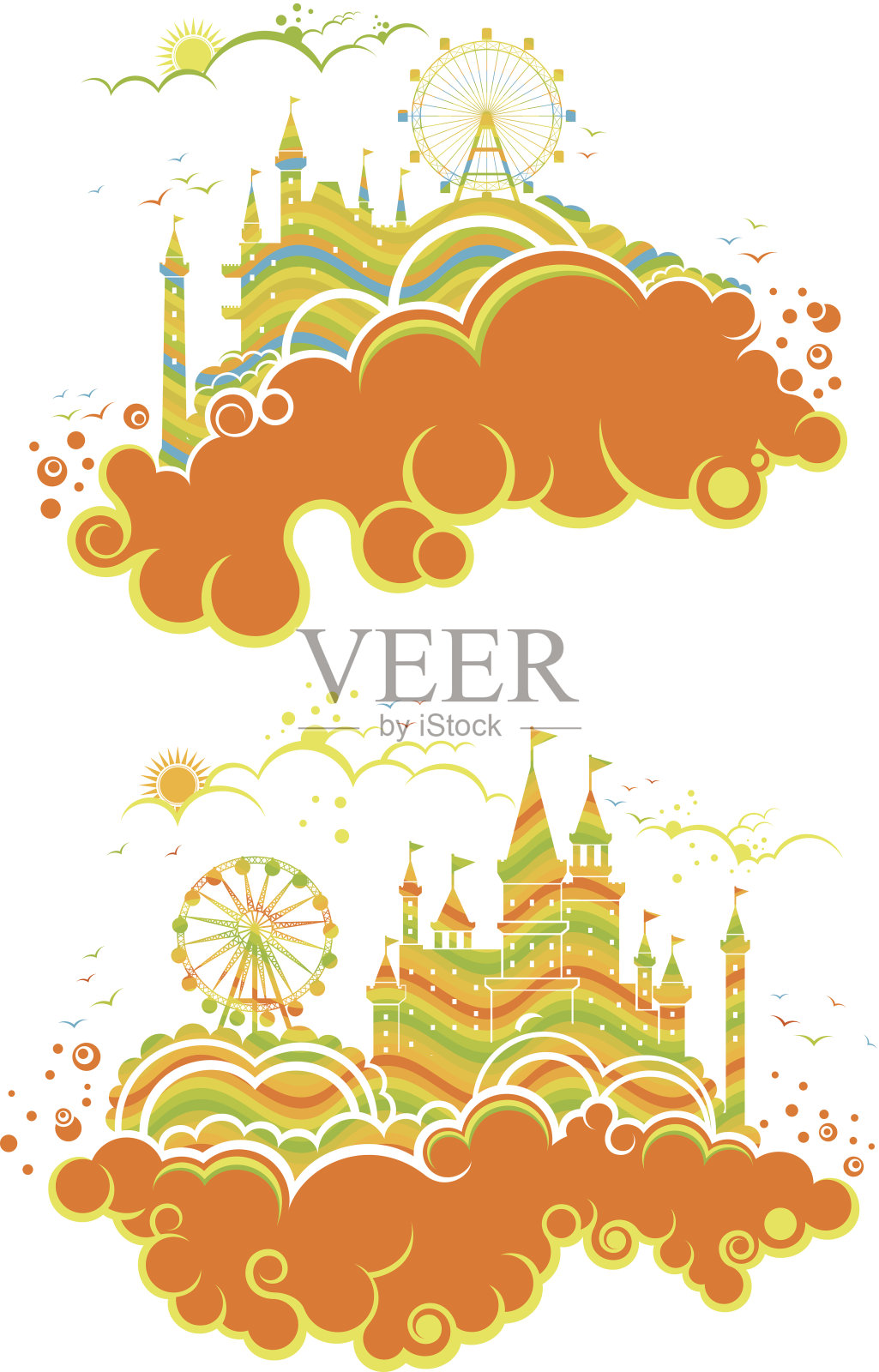 游乐园插画图片素材