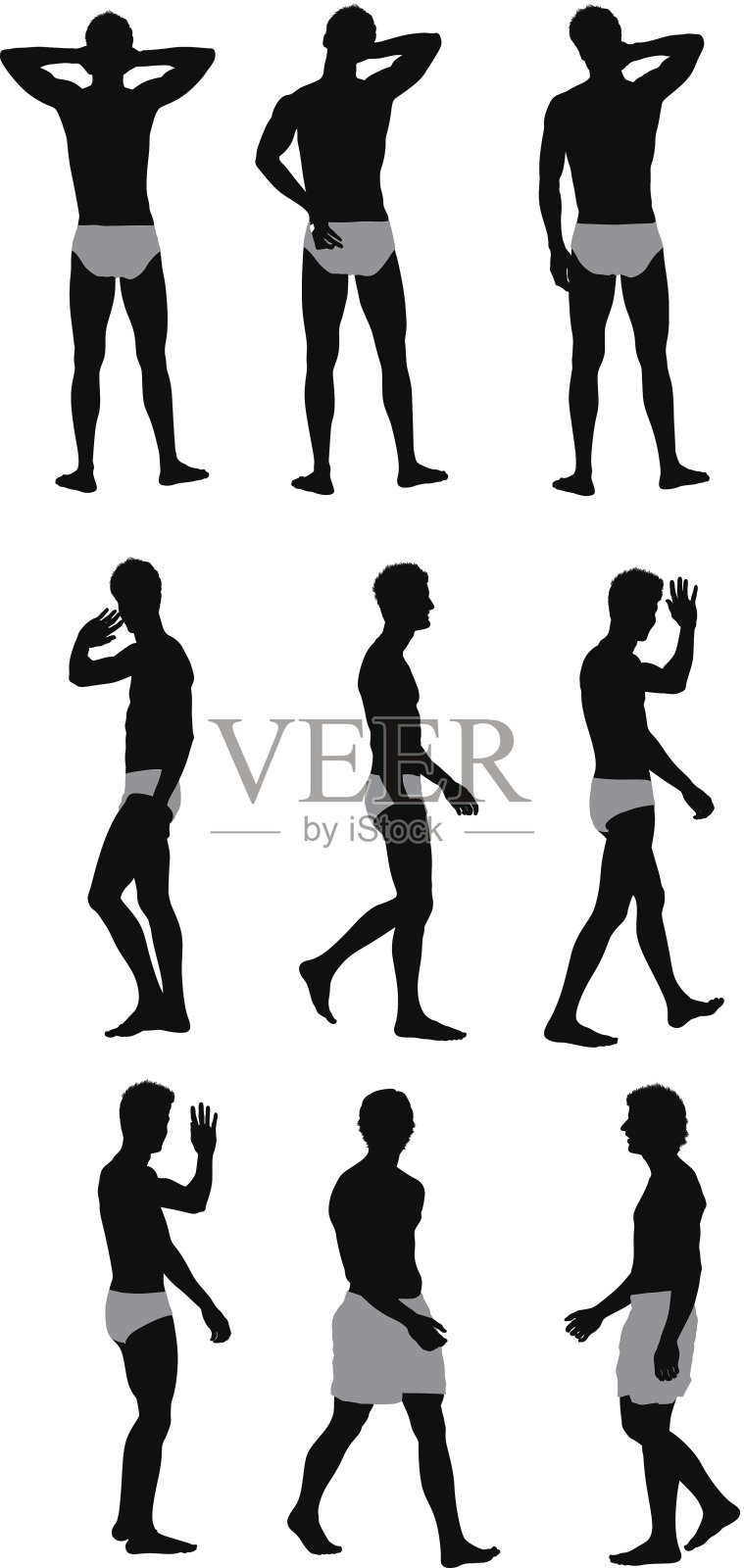 人的内衣插画图片素材