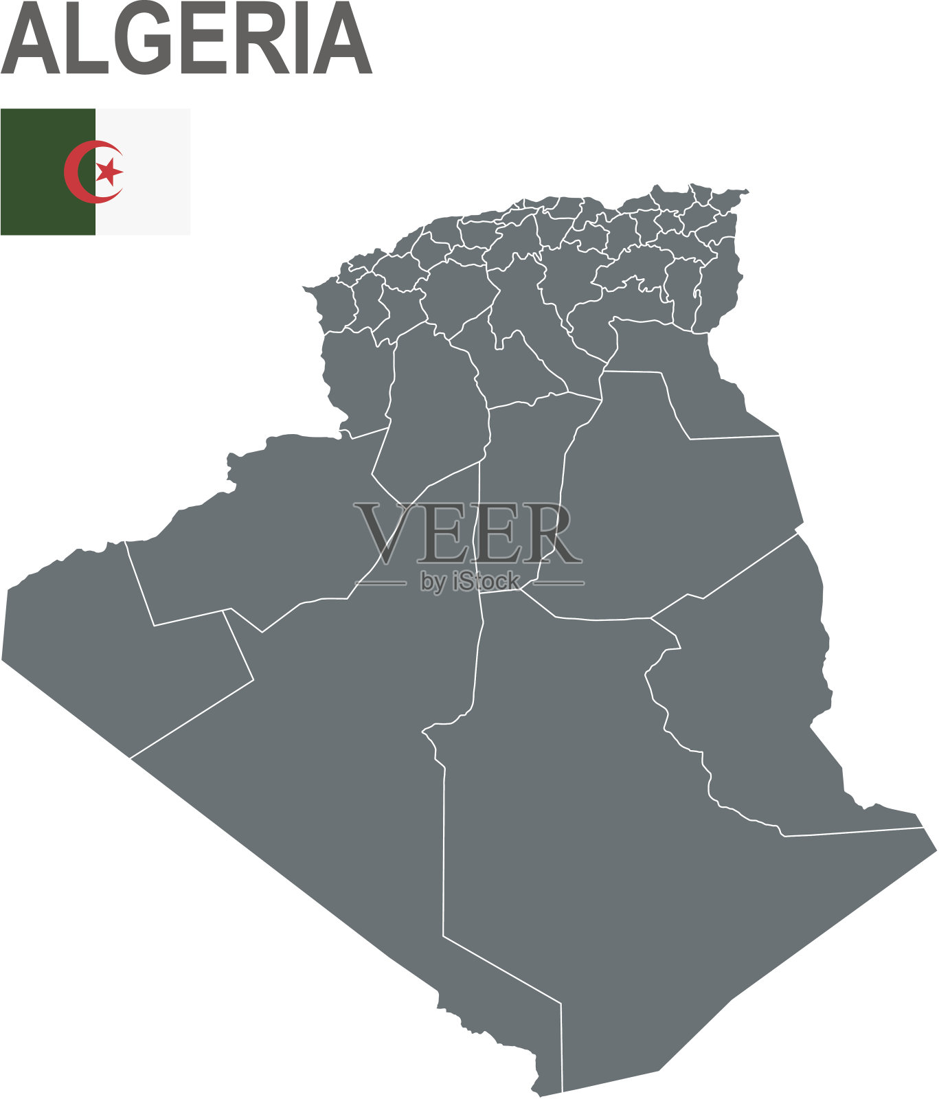 阿尔及利亚插画图片素材