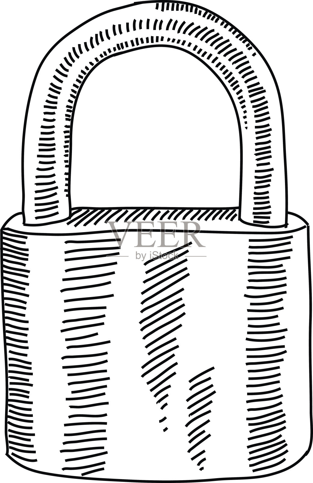 把锁上的锁吸引插画图片素材