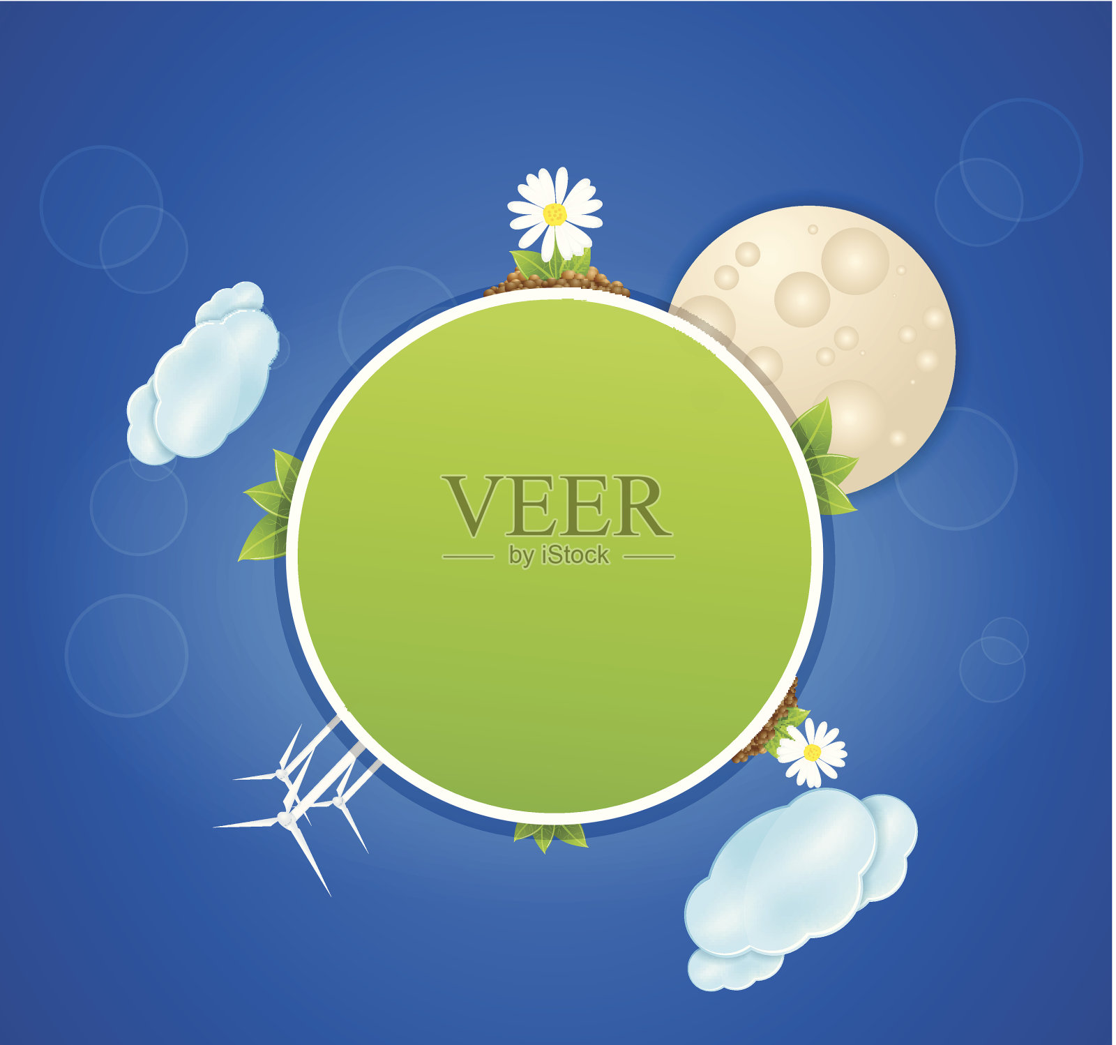 春夏的背景插画图片素材